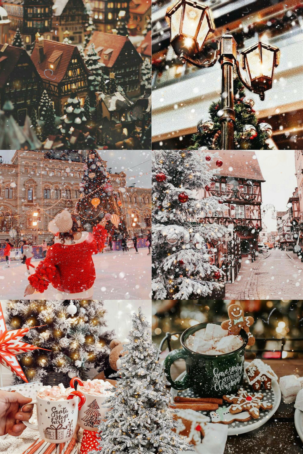 1030x1540 Cozy Christmas Aesthetic Collage Picture // Christmas Ideas, Phone