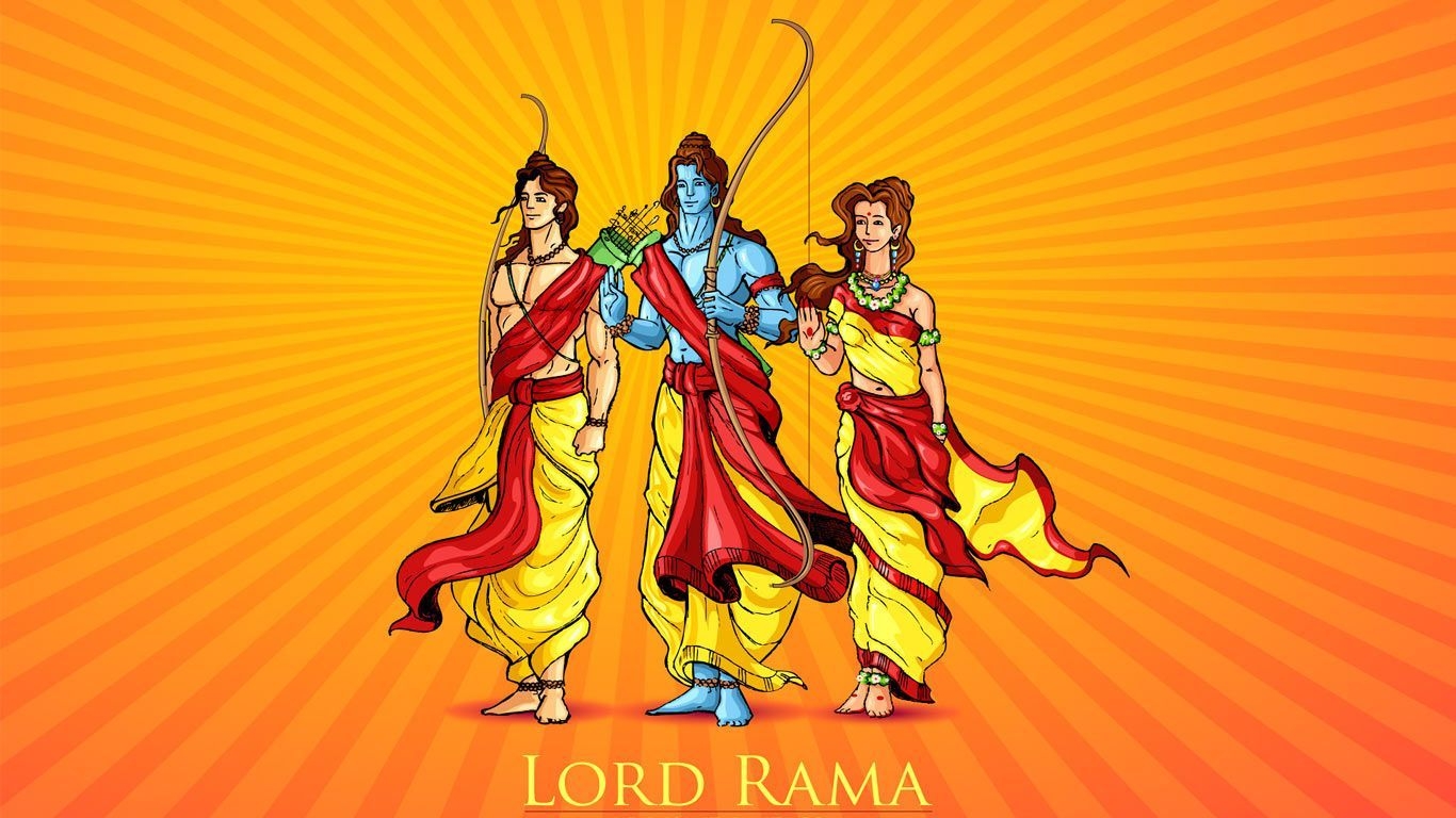 1370x770 WoowPaper: Lord Rama 3D Wallpaper, Desktop