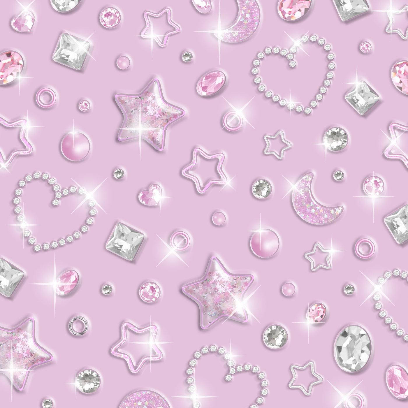 1400x1400 Download Y2k Aesthetic Diamonds And Pearls Wallpaper, Phone