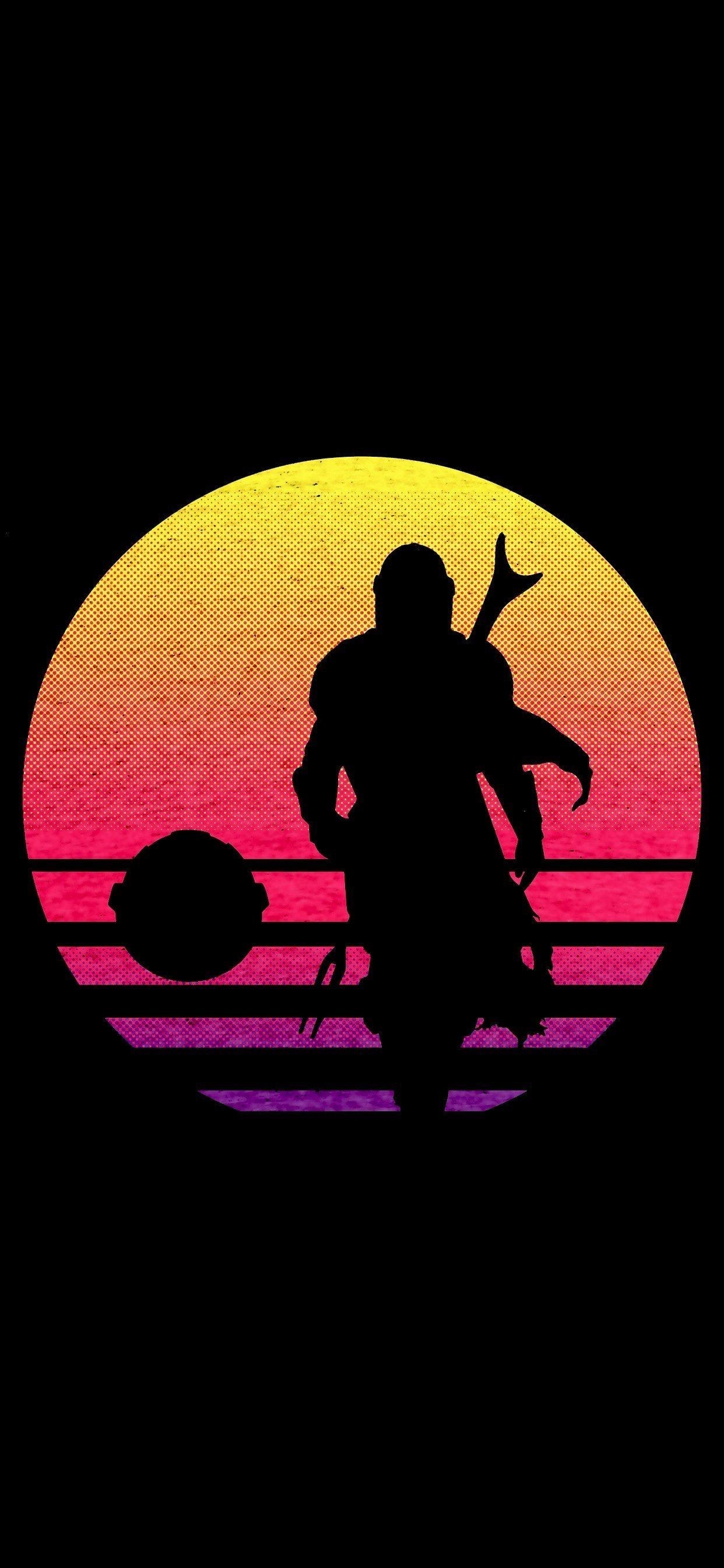 1250x2690 The Mandalorian iPhone Wallpaper. Star wars background, Star wars wallpaper iphone, Star wars silhouette, Phone