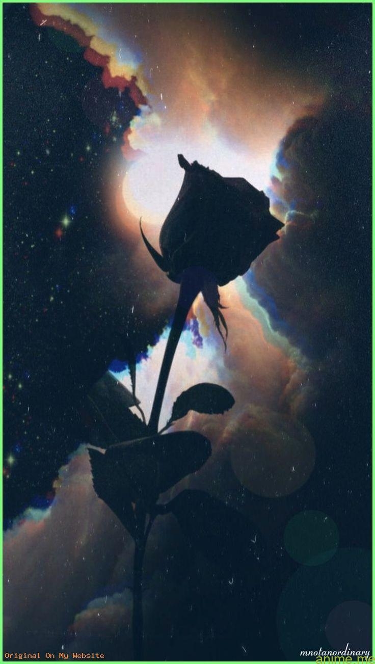 740x1310 Wallpaper Background Aesthetic Clouds black rose full moon darkish, Phone