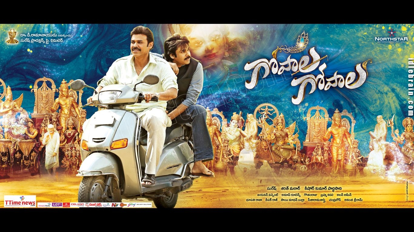 1370x770 Gopala Gopala wallpaper cinema posters & Pawan Kalyan, Desktop