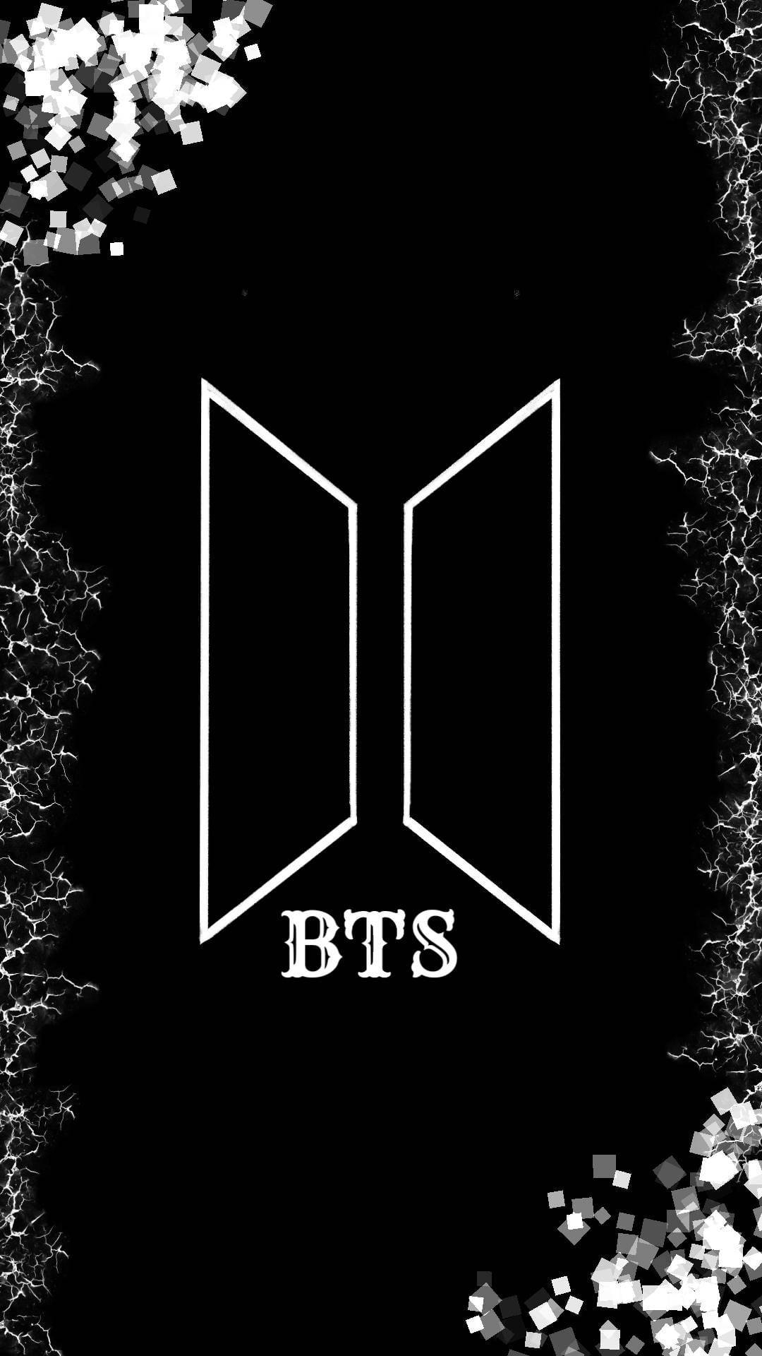 1080x1920 Download Logo BTS Black Aesthetic, Phone