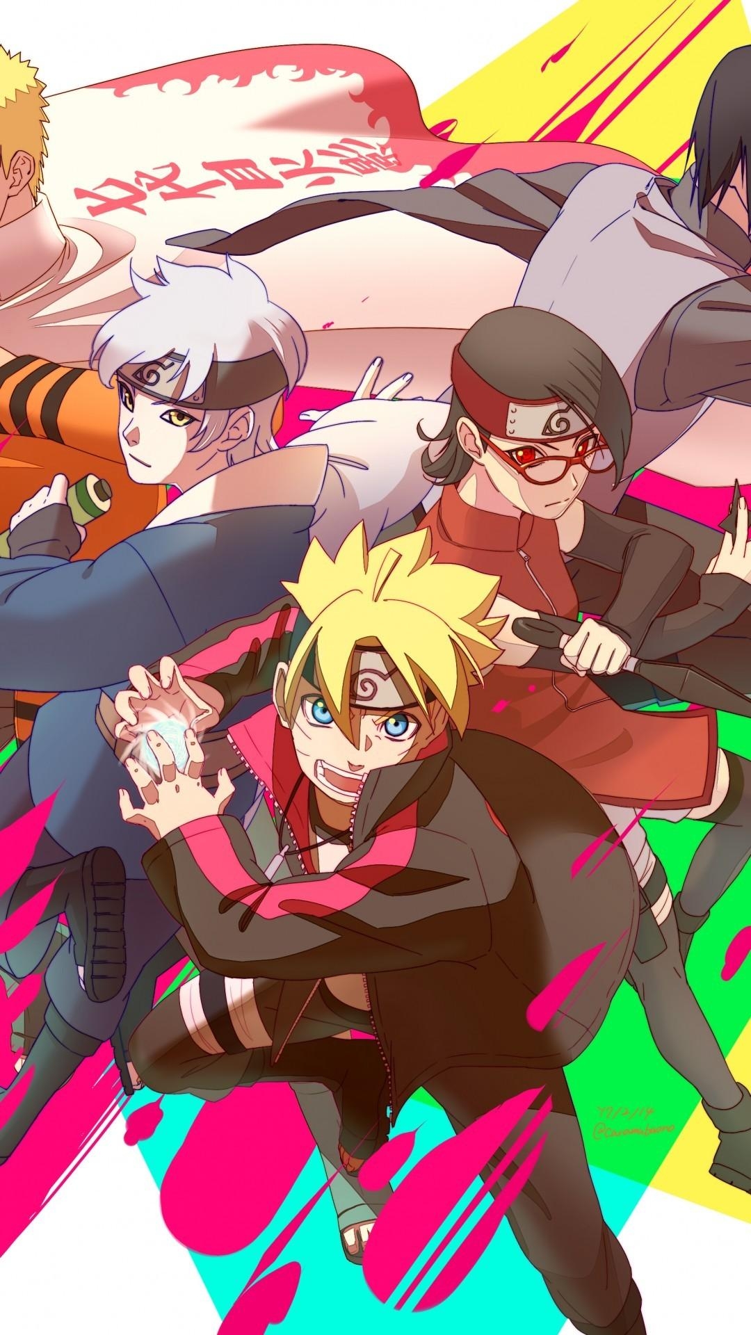 1080x1920 Download  Boruto, Uchiha Sarada, Mitsuki, Uzumaki Naruto, Phone