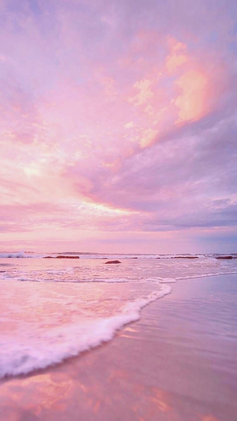 760x1350 Pink Beach Aesthetic Wallpaper Free Pink Beach Aesthetic Background, Phone