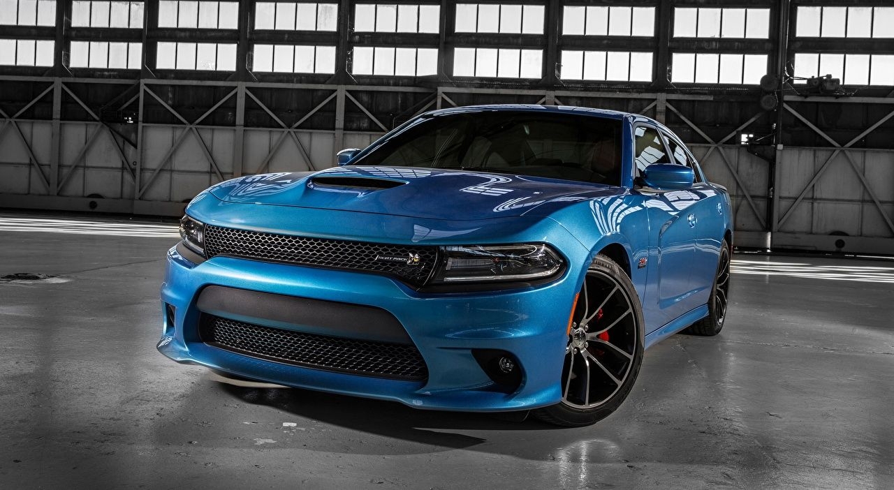 1280x710 image Dodge Charger R T, Scat Pack, 2015 Sedan Light Blue Cars, Desktop