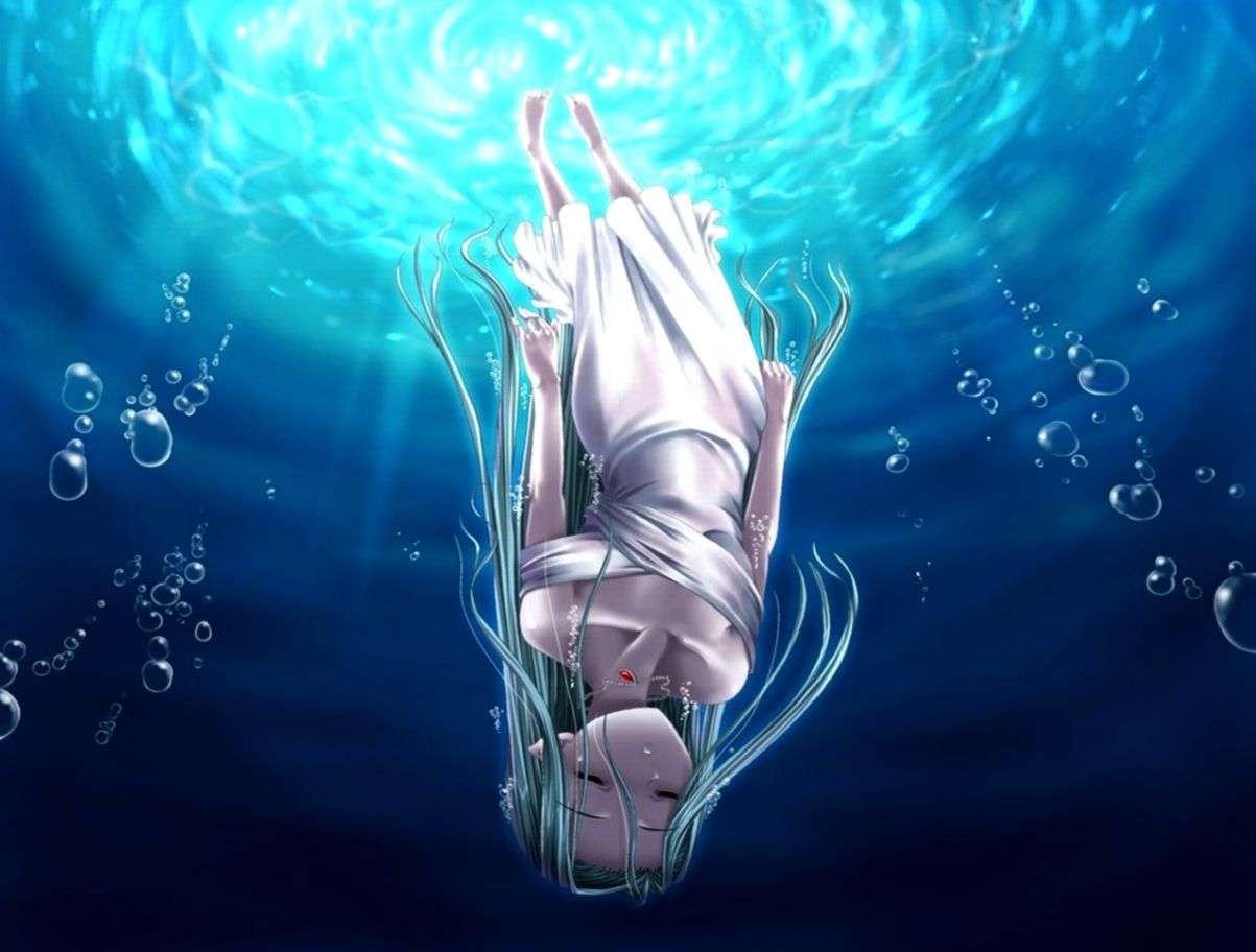 1210x920 Underwater Anime Ocean Wallpaper, Desktop