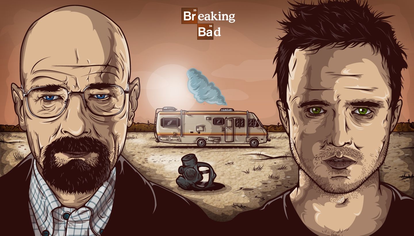 1440x830 HD desktop wallpaper: Breaking Bad, Tv Show, Walter White, Jesse Pinkman download free picture, Desktop