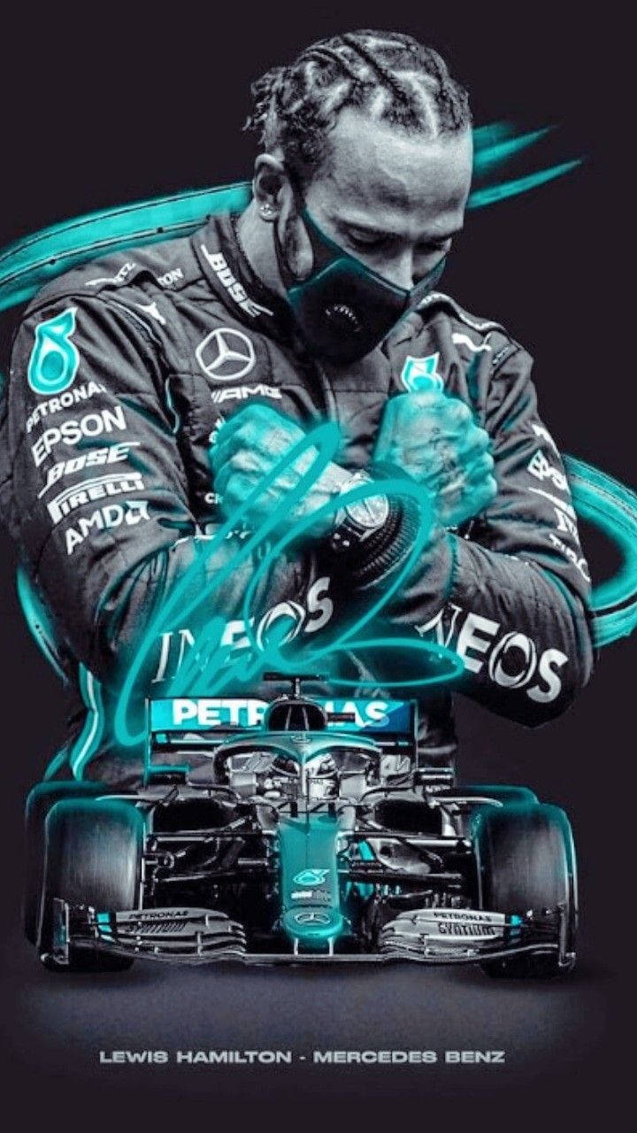 720x1280 Download Lewis Hamilton Phone Blue Aesthetic Wallpaper, Phone