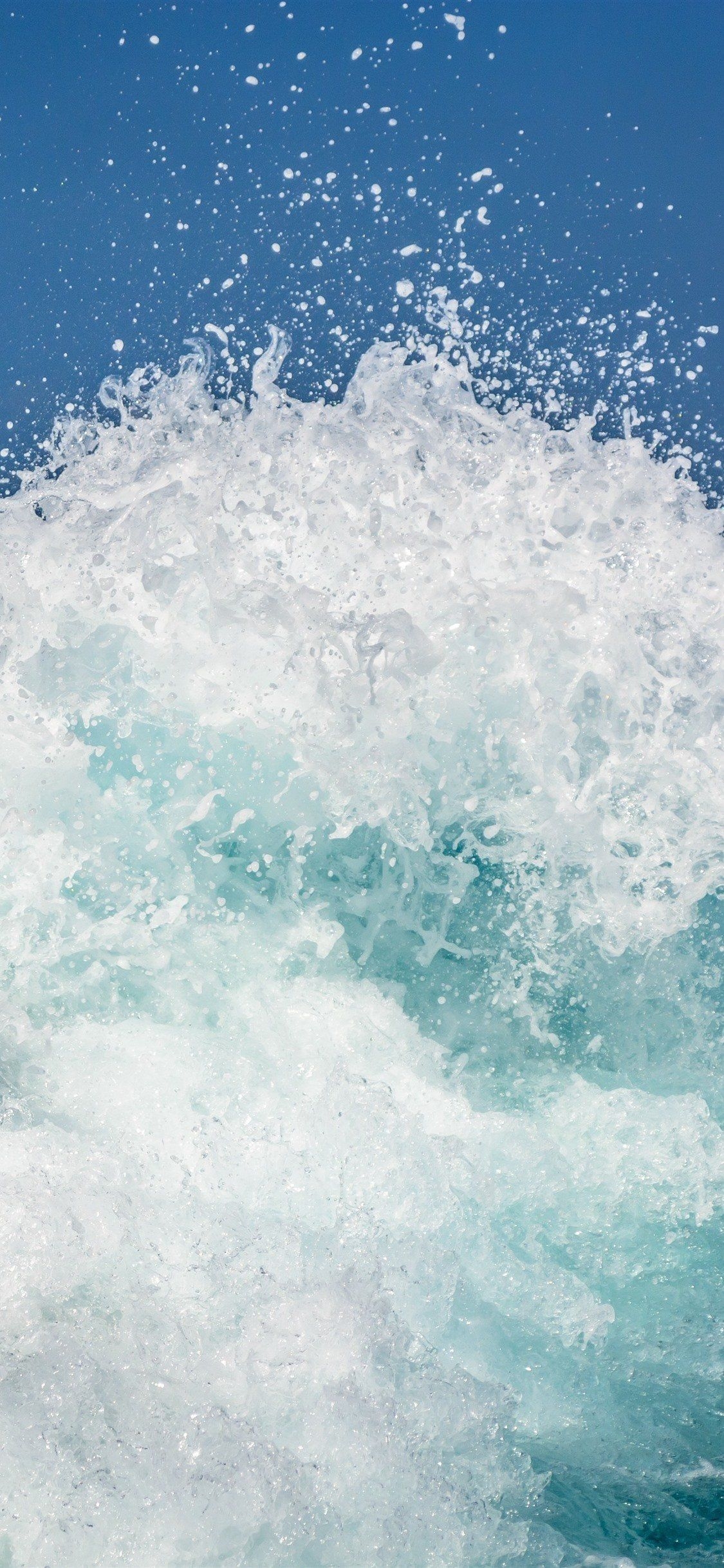 1130x2440 iPhone X Wallpaper Waves, Phone