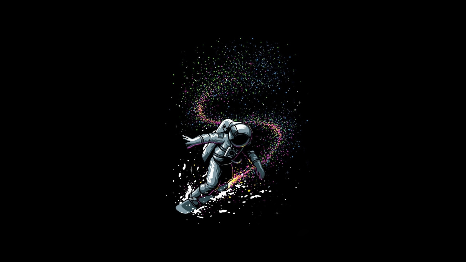 1600x900 Download  wallpaper astronaut, dark, artwork, minimal, widescreen 16: widescreen,  HD image, background, 20973, Desktop