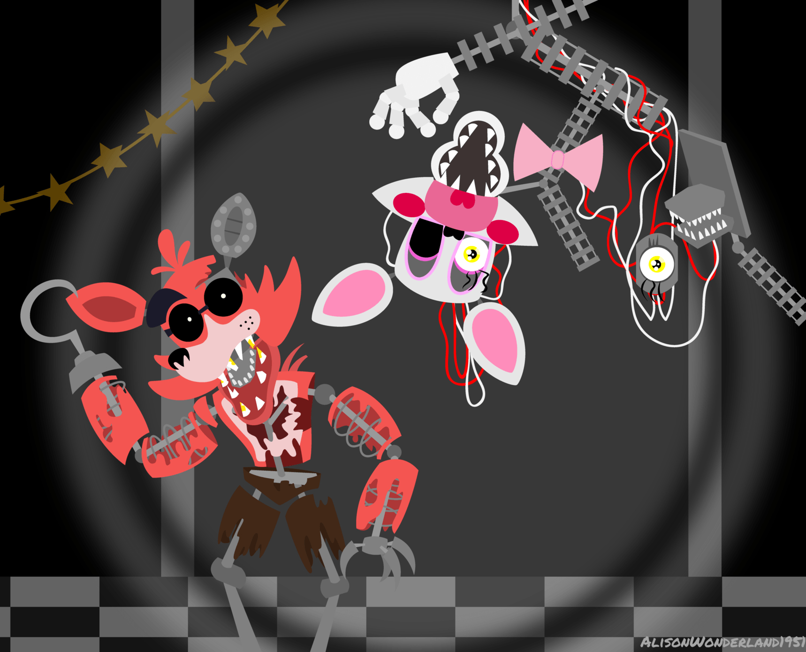 1600x1300 Teamwork. foxy X mangle. FNAF, Freddy s and Fnaf sl, Desktop