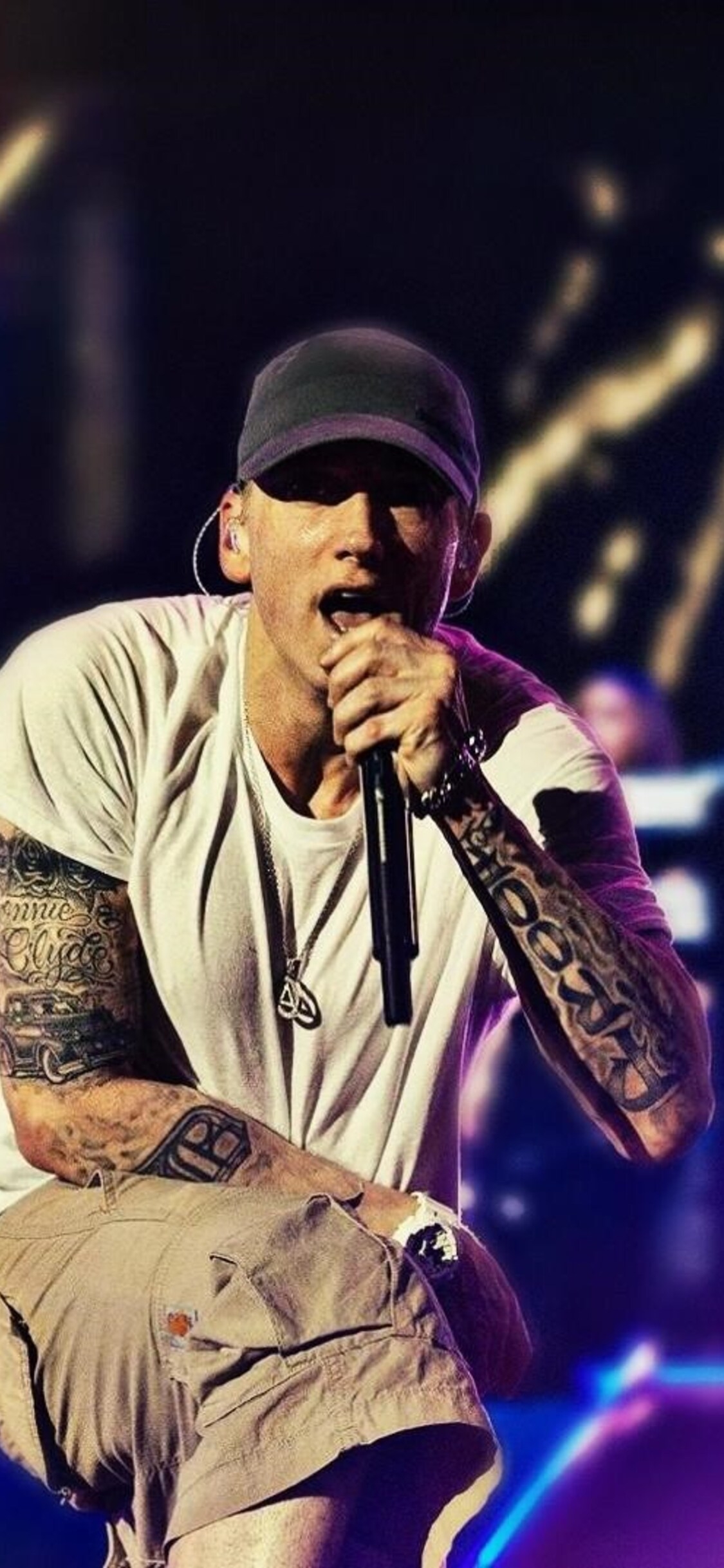 1130x2440 Eminem On Stage iPhone XS, iPhone iPhone X HD 4k Wallpaper, Image, Background, Photo and Picture, Phone