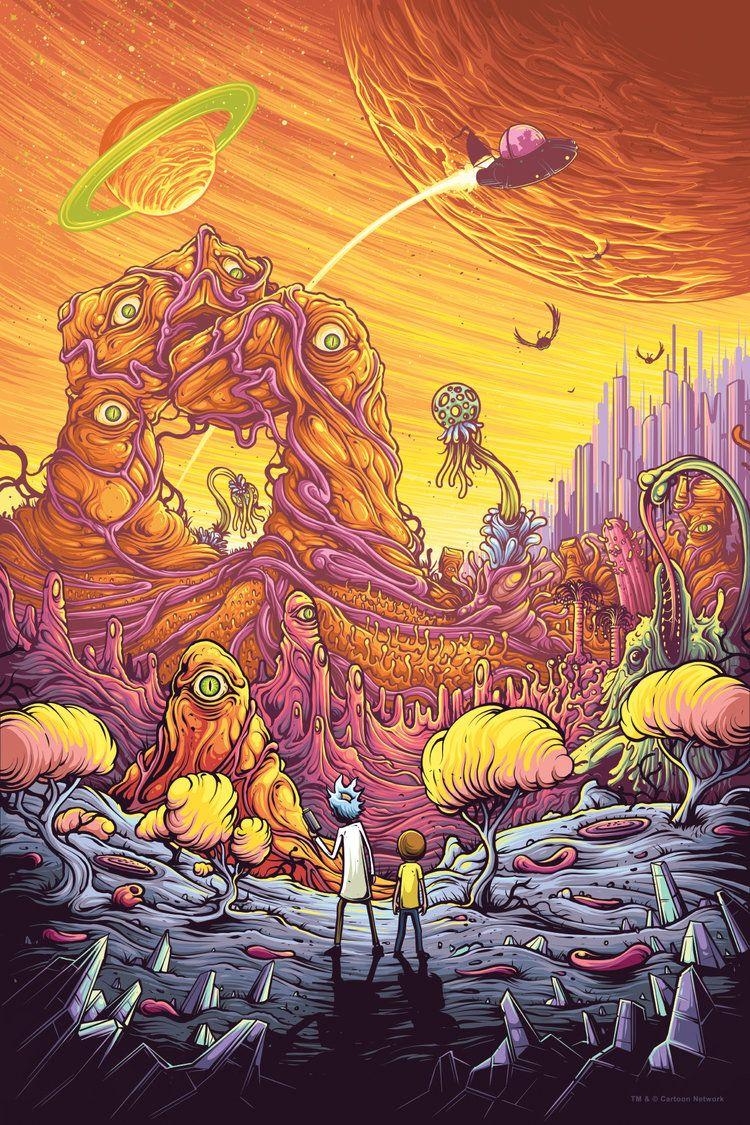 750x1130 rick & Morty By Dan Mumford And Morty Artwork, Phone