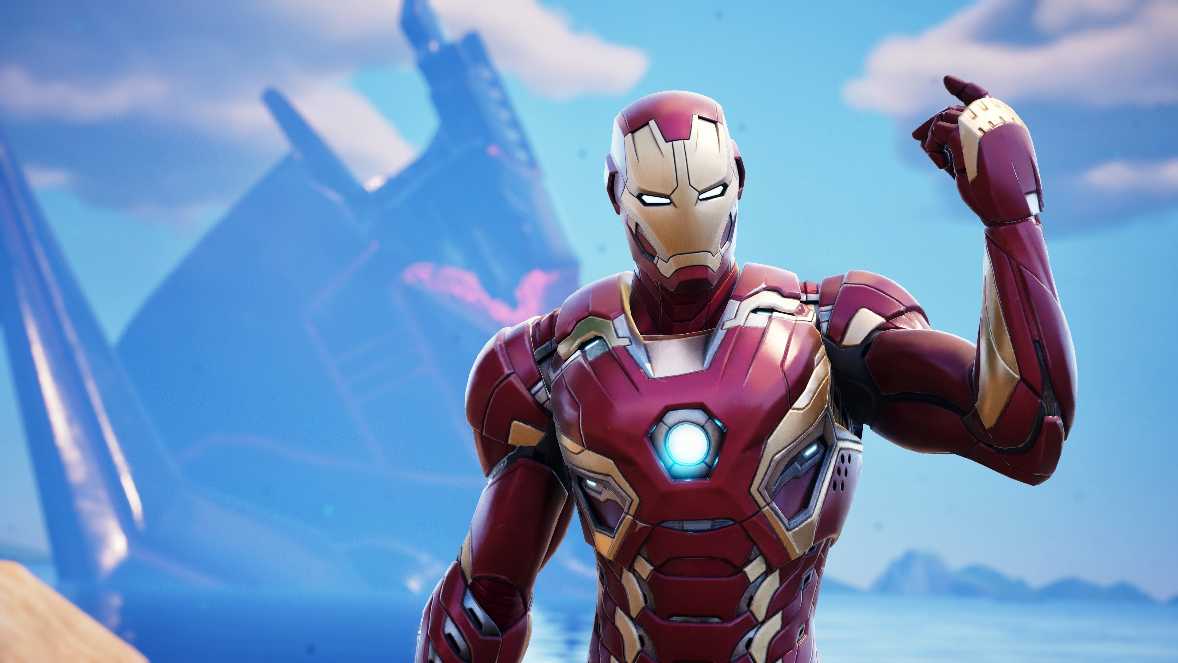 3840x2160 Iron Man MK 45 Fortnite wallpaper, Desktop