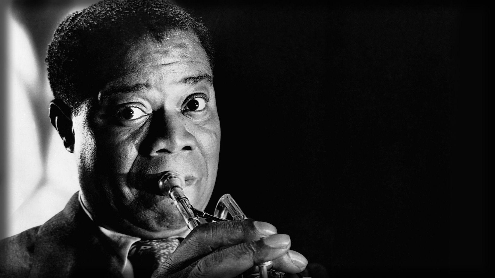 1920x1080 Download Wallpaper  louis armstrong, look, pipe, face, Desktop