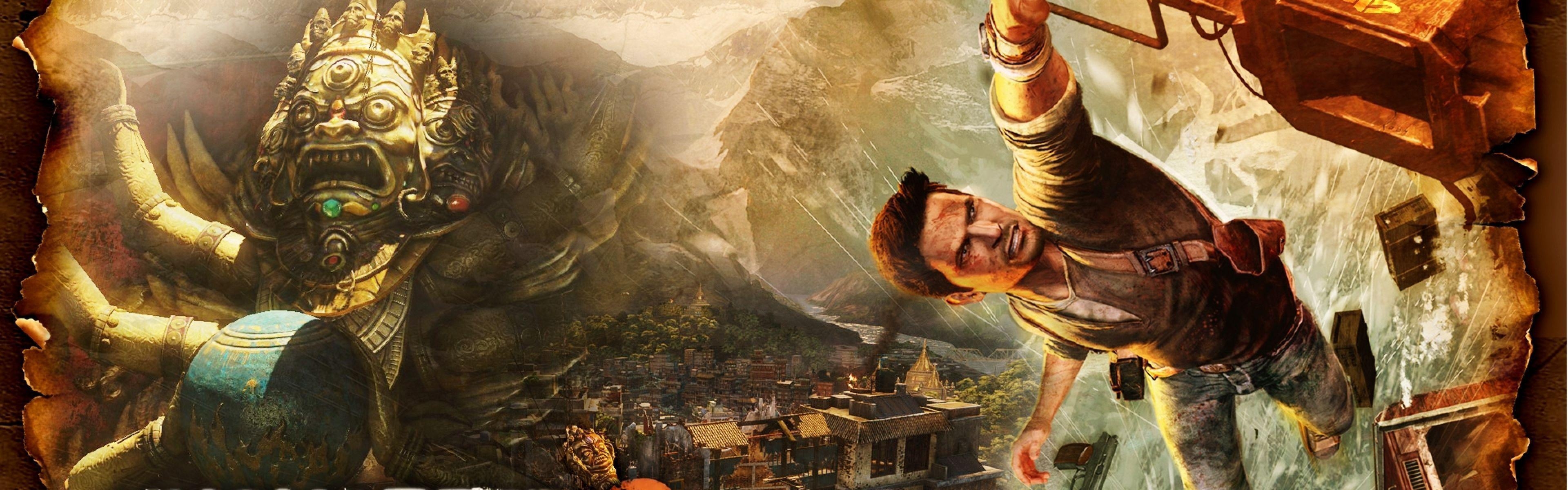 3840x1200 Download Wallpaper  Uncharted 2 among thieves, City, Dual Screen