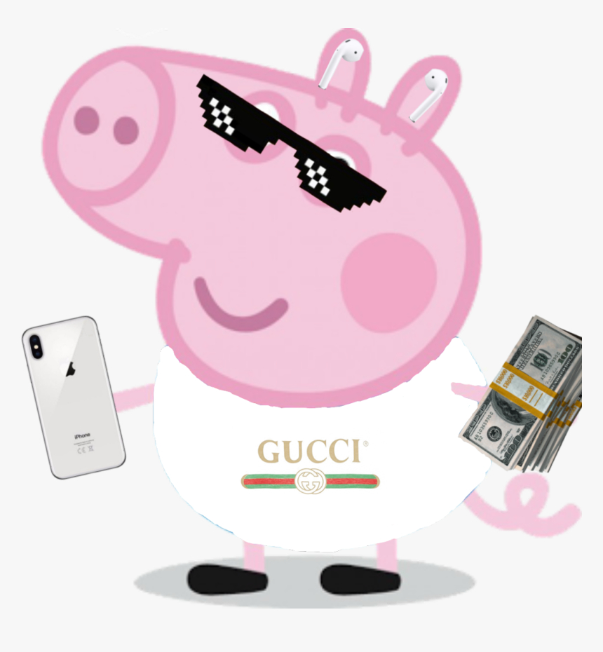 860x930 peppapig #rich #gucci #georgepig Pig, HD Png Download, Transparent Png Image, Phone