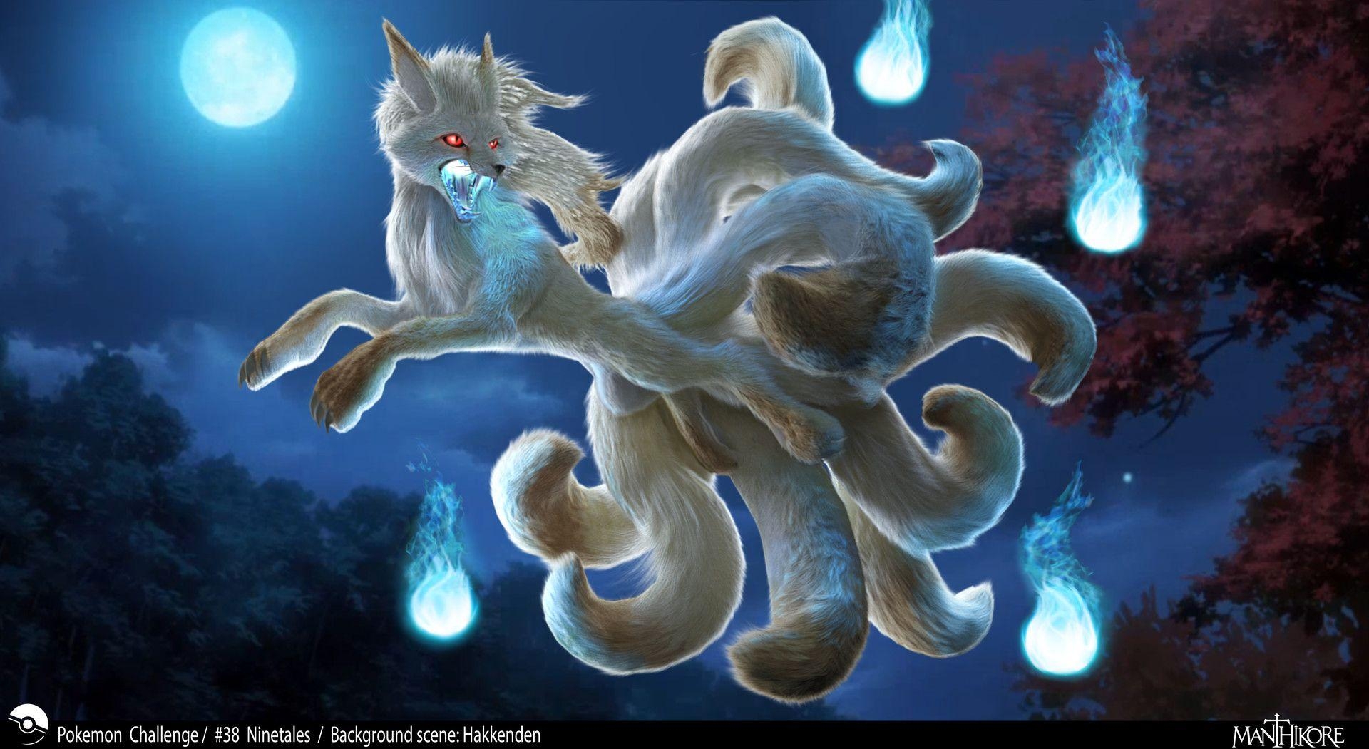 1920x1060 Pokemon, Ninetales, Manthikore Cervus, Desktop