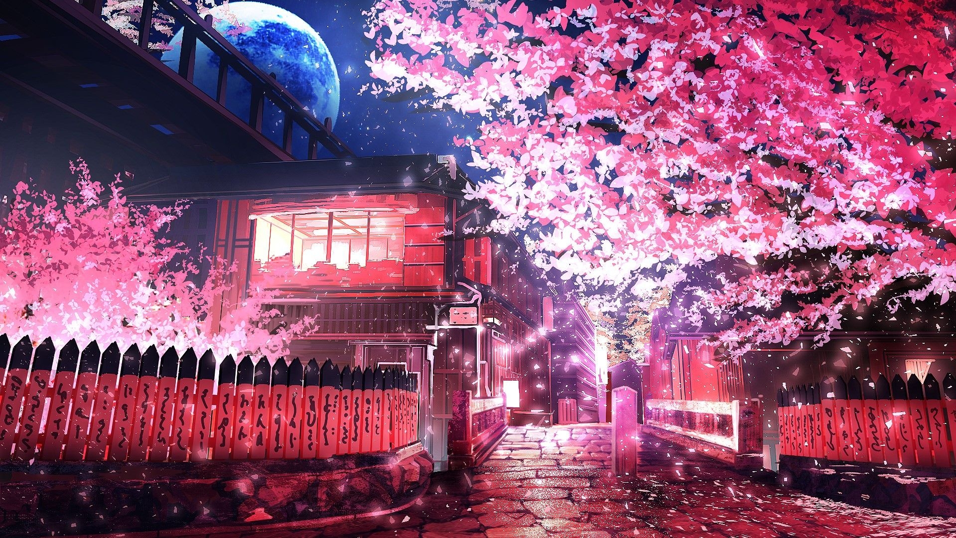 1920x1080 Cherry Blossom Background Anime, Desktop