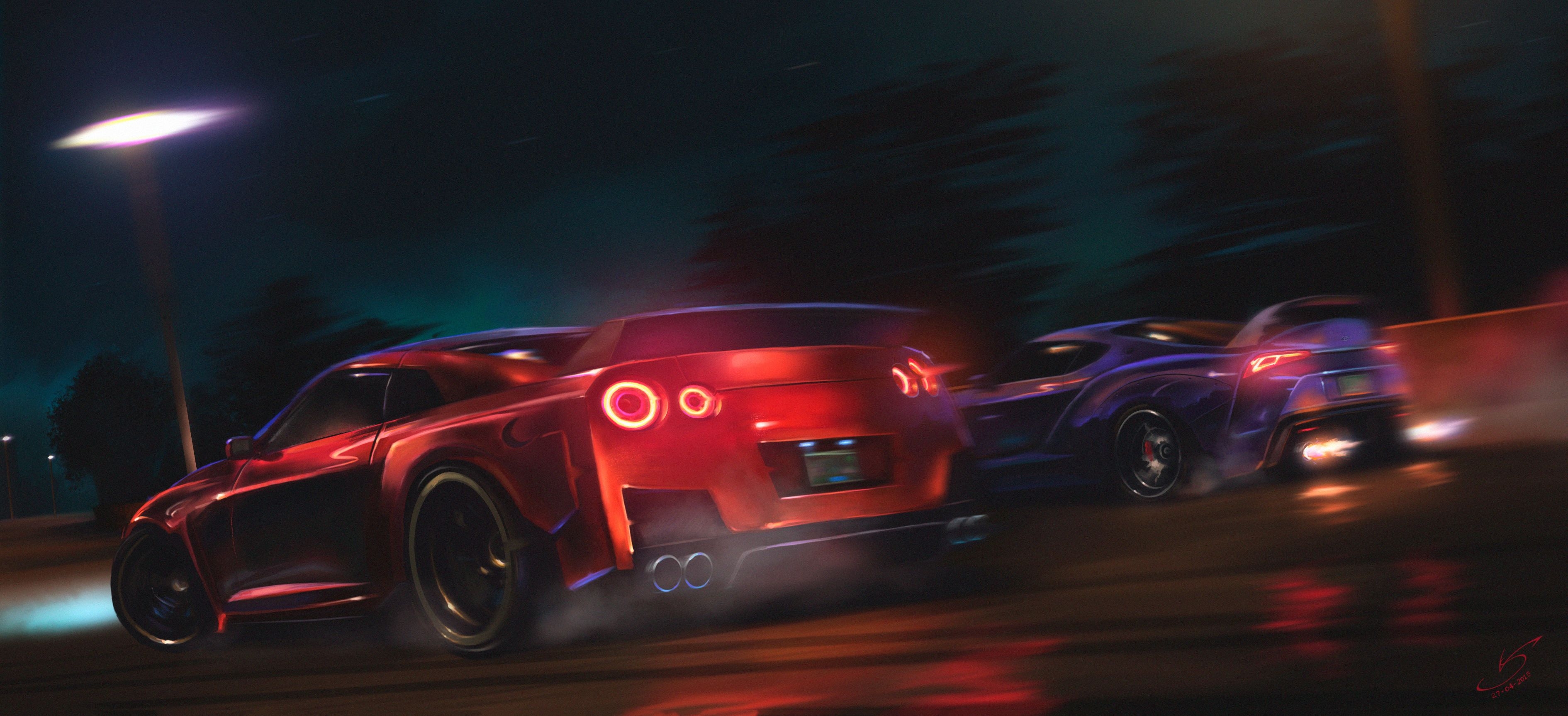 3780x1730 Nissan Gtr Vs Supra 4k, HD Cars, 4k Wallpaper, Image, Background, Photo and Picture, Dual Screen