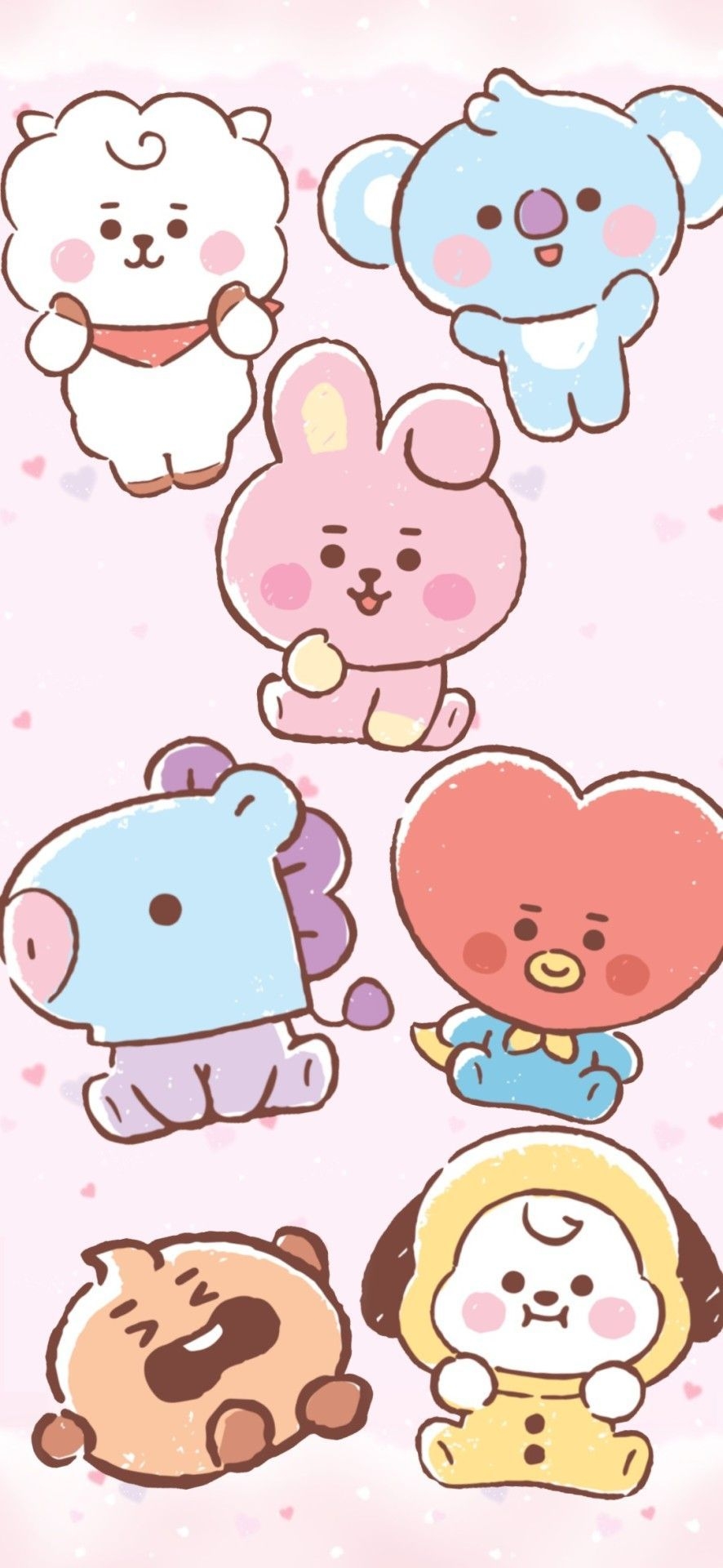 890x1920 iPhone wallpaper kawaii, Bts wallpaper, Phone