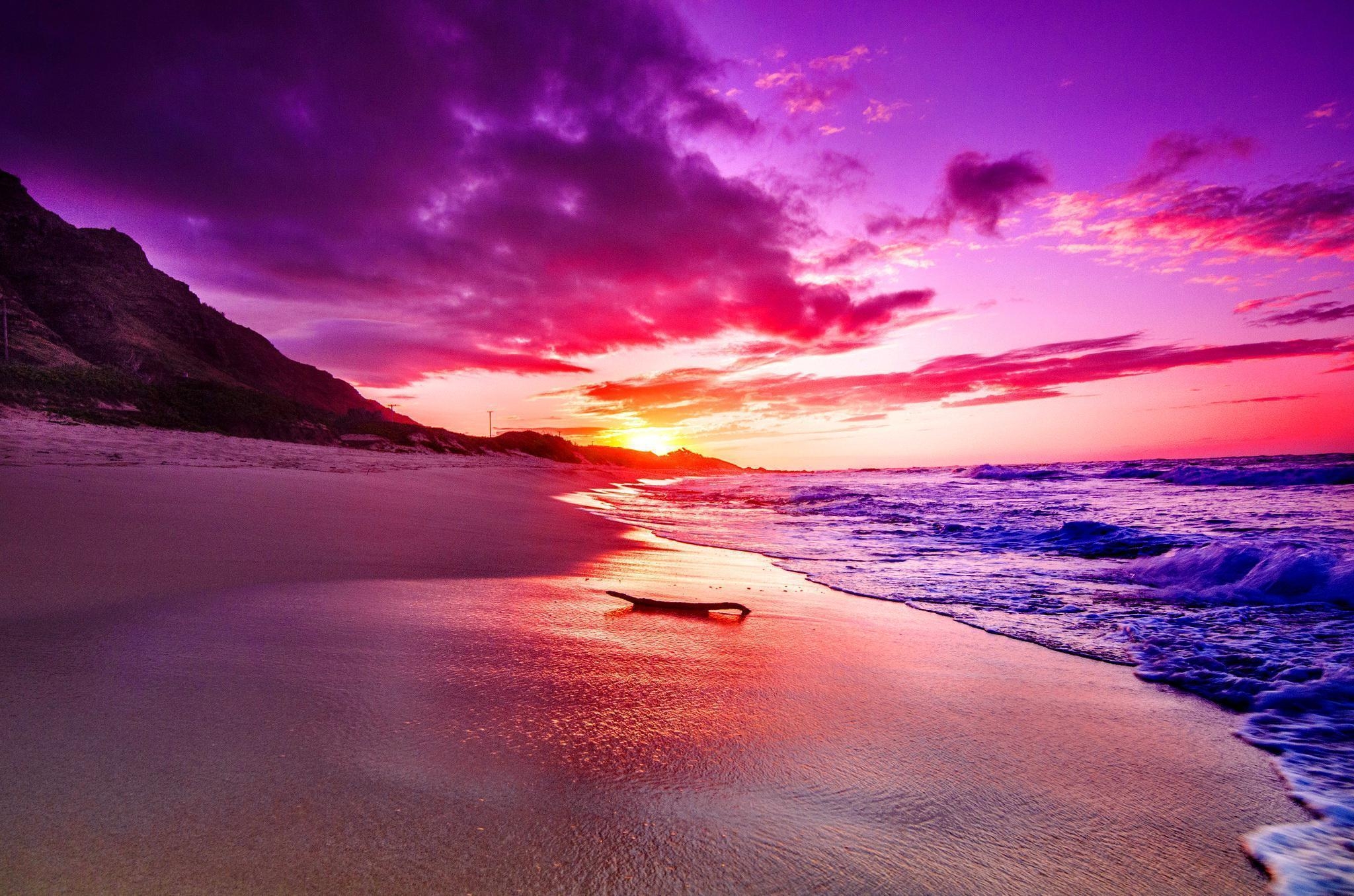 2050x1360 Beautiful Beach Sunset, Desktop