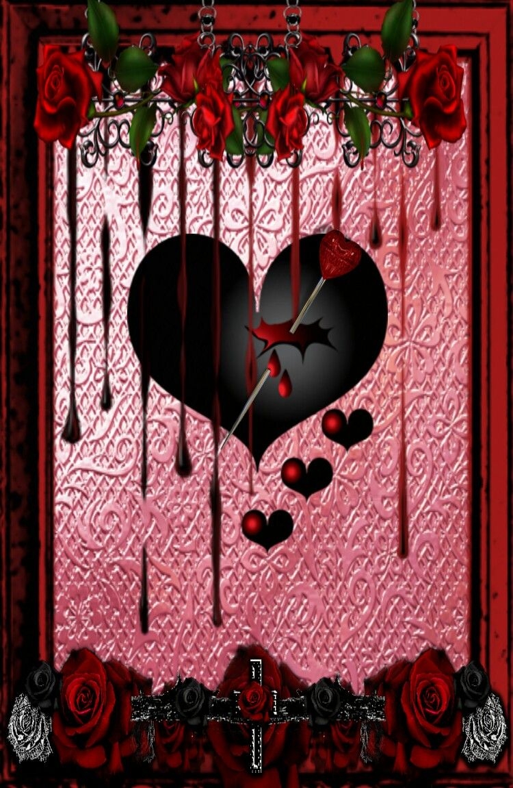 750x1150 Gothic. Love pink wallpaper, Gothic wallpaper, Heart wallpaper, Phone