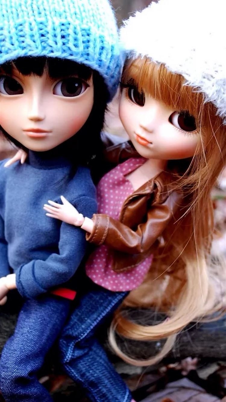 750x1340 Couple Doll iPhone Wallpaper Free Download, Phone