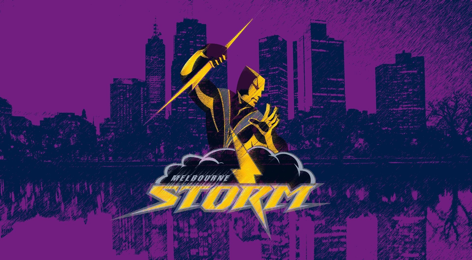 1920x1060 Melbourne Storm Purple City Wallpaper by Sunnyboiiii. Purple city, Desktop