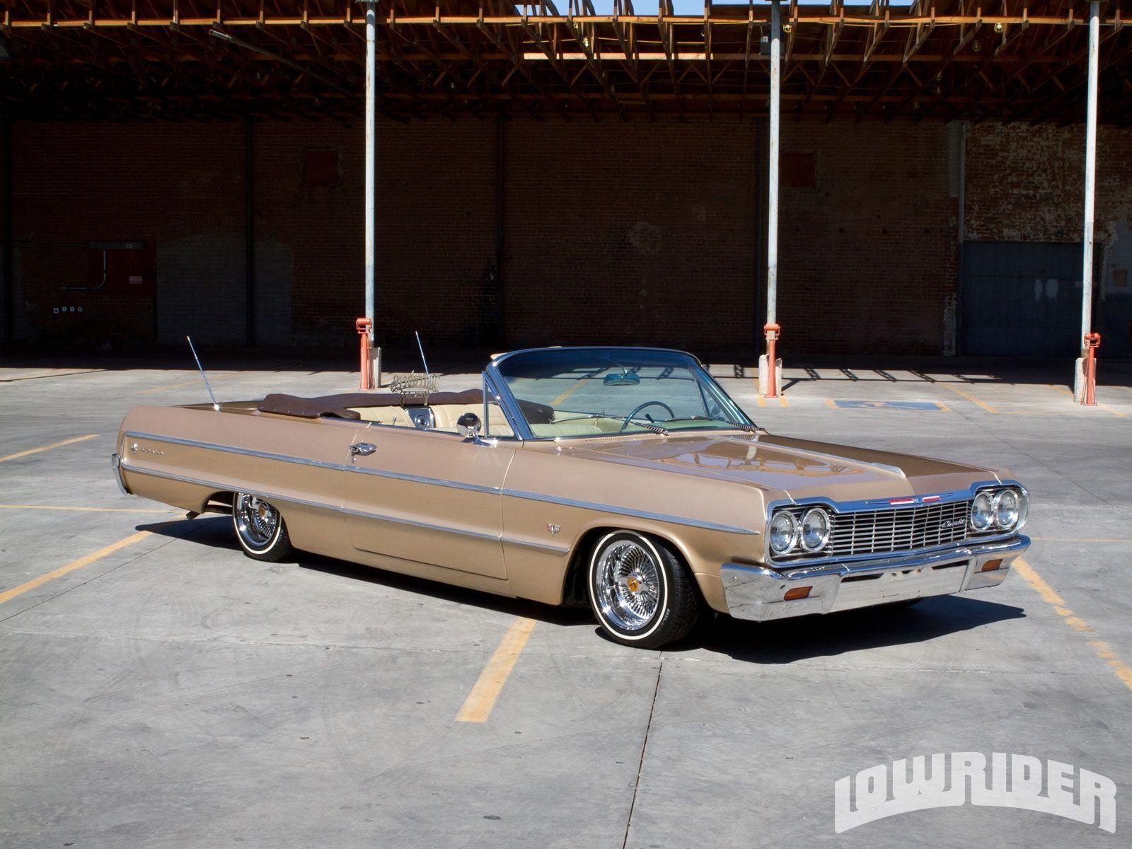 1600x1200 Tan 1964 Chevy Impala Lowrider Drop Top HD Wallpaper. Cars, Desktop