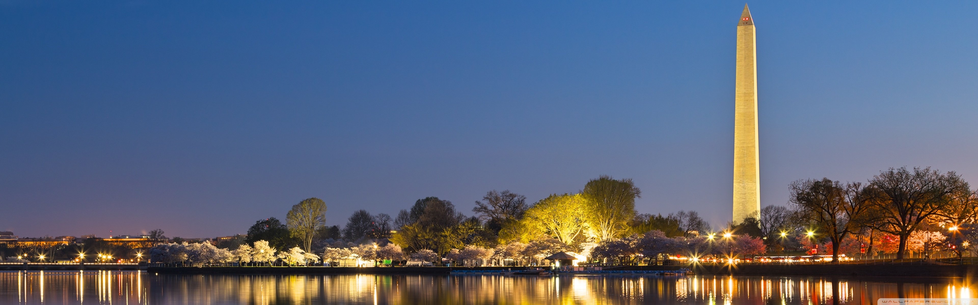 3840x1200 Washington DC Memorials at Night ❤ 4K HD Desktop Wallpaper for 4K, Dual Screen