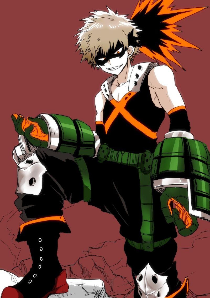 800x1140 Yang Xiao Long (RWBY) vs Katsuki Bakugou (My Hero Academia, Phone