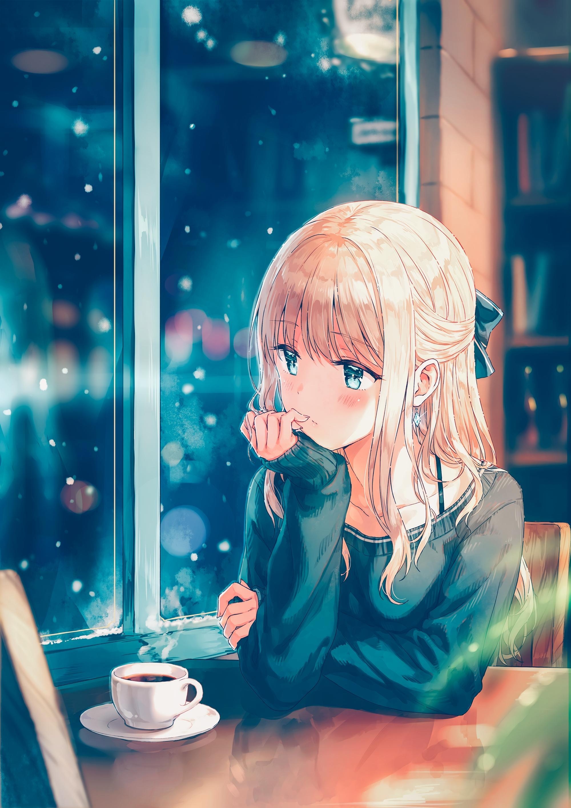 2000x2830 New Sad Anime Girl Sweet HD Wallpaper, Phone