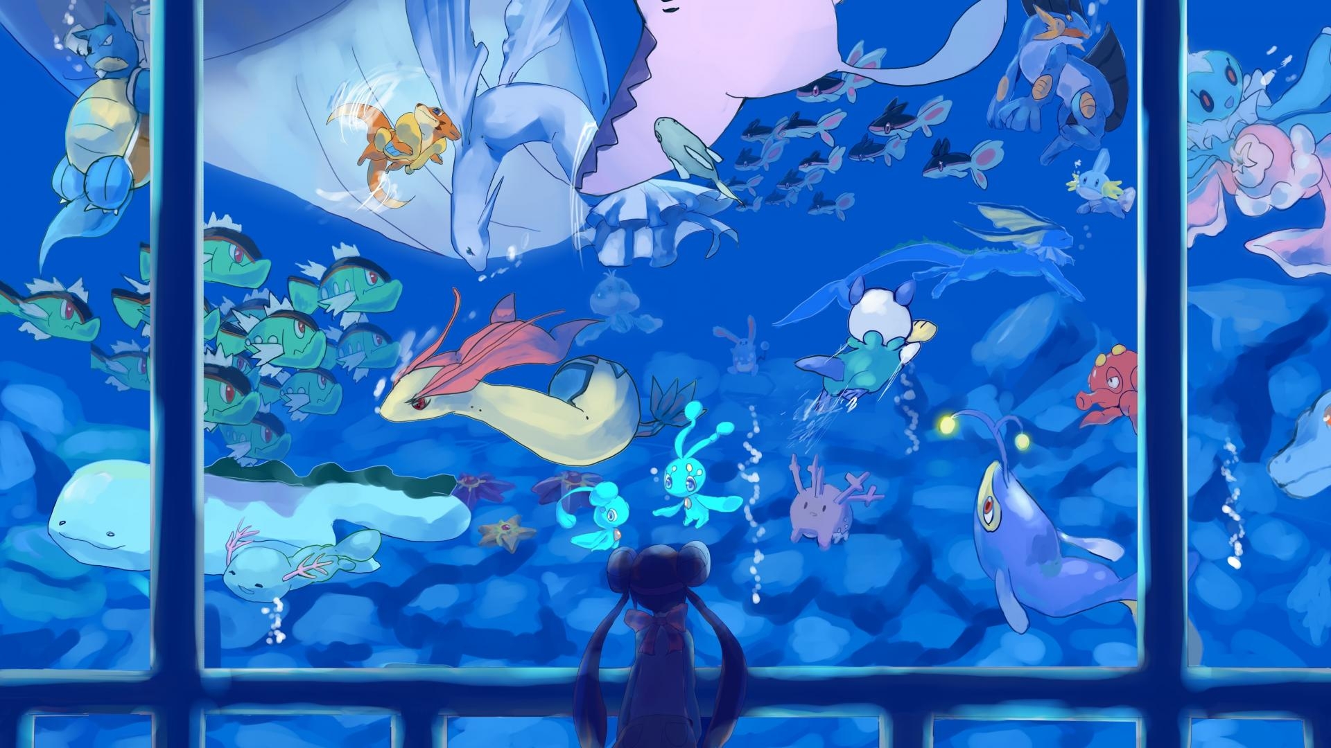 1920x1080 Lanturn lumineon manaphy mantine phione swampert wailord wallpaper, Desktop