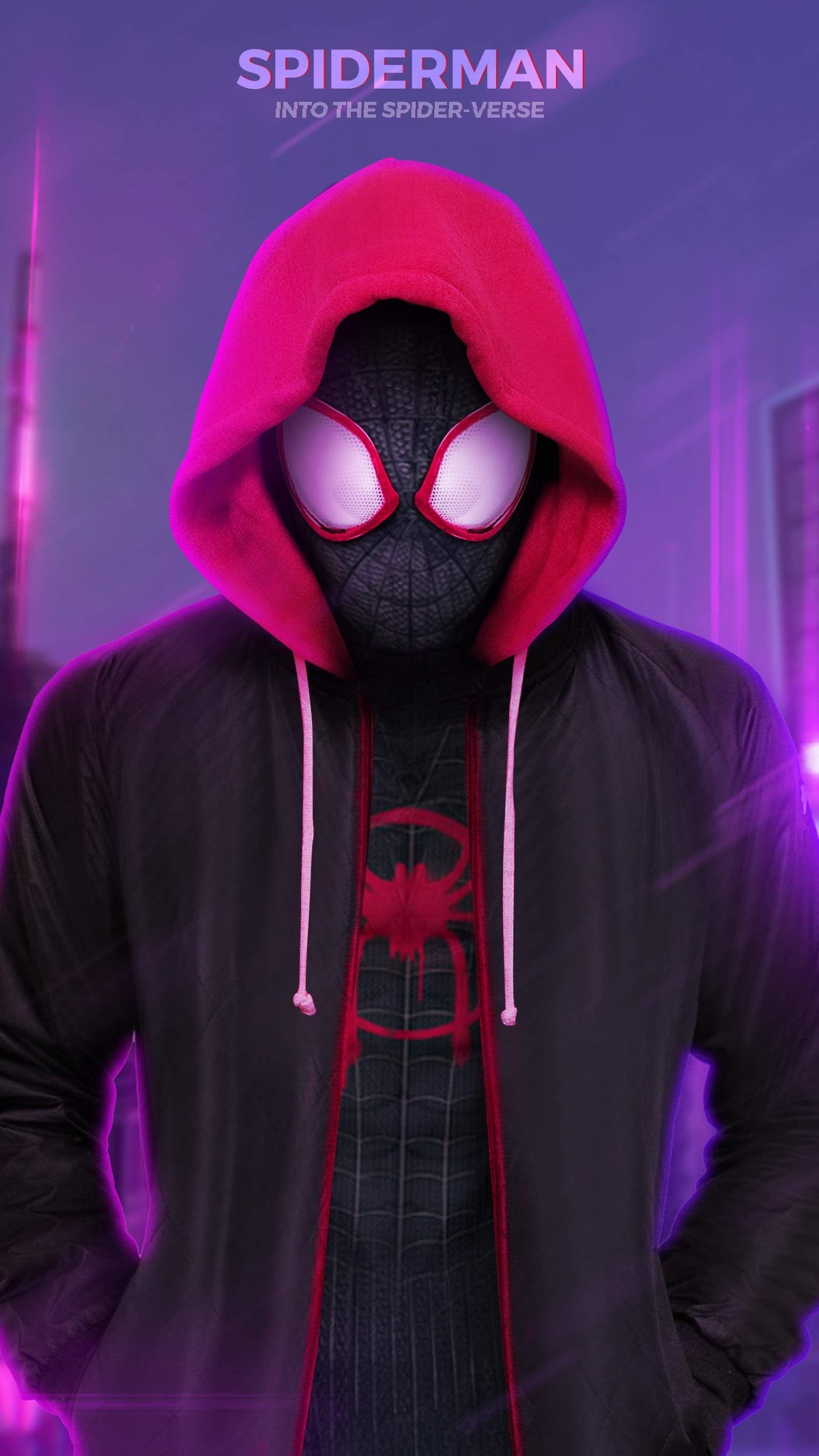 1610x2850 Spiderman into the Spider Verse iPhone Wallpaper. Héros, Phone