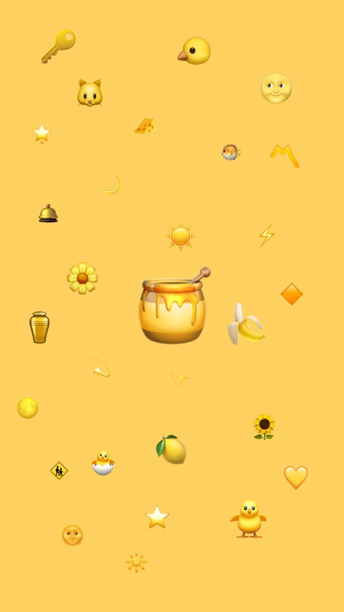 1160x2050 Emoji mustard yellow wallpaper. Wallpaper iphone cute, Emoji, Phone