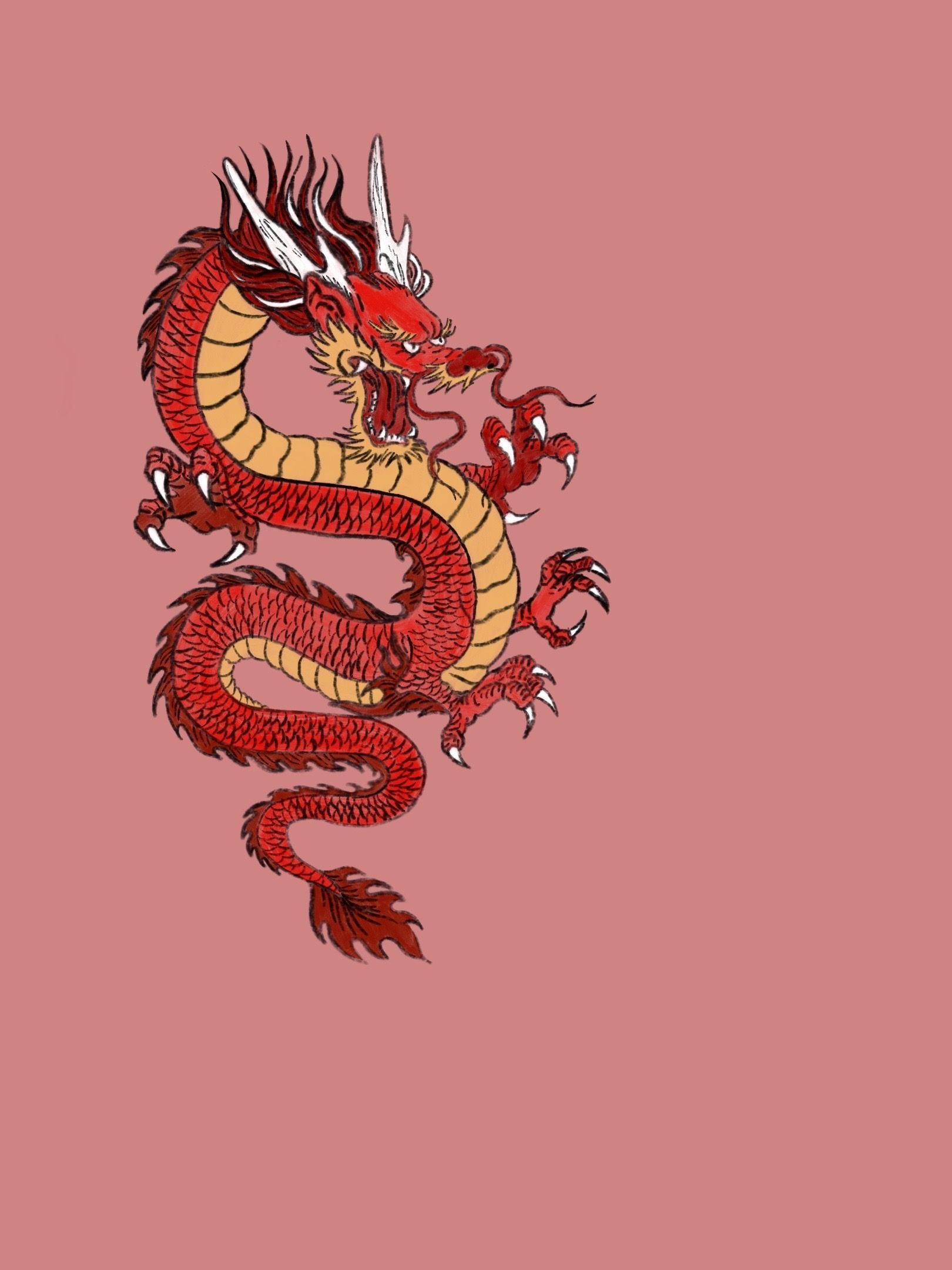 1620x2160 Japanese Dragon Aesthetic Wallpaper Free Japanese Dragon Aesthetic Background, Phone