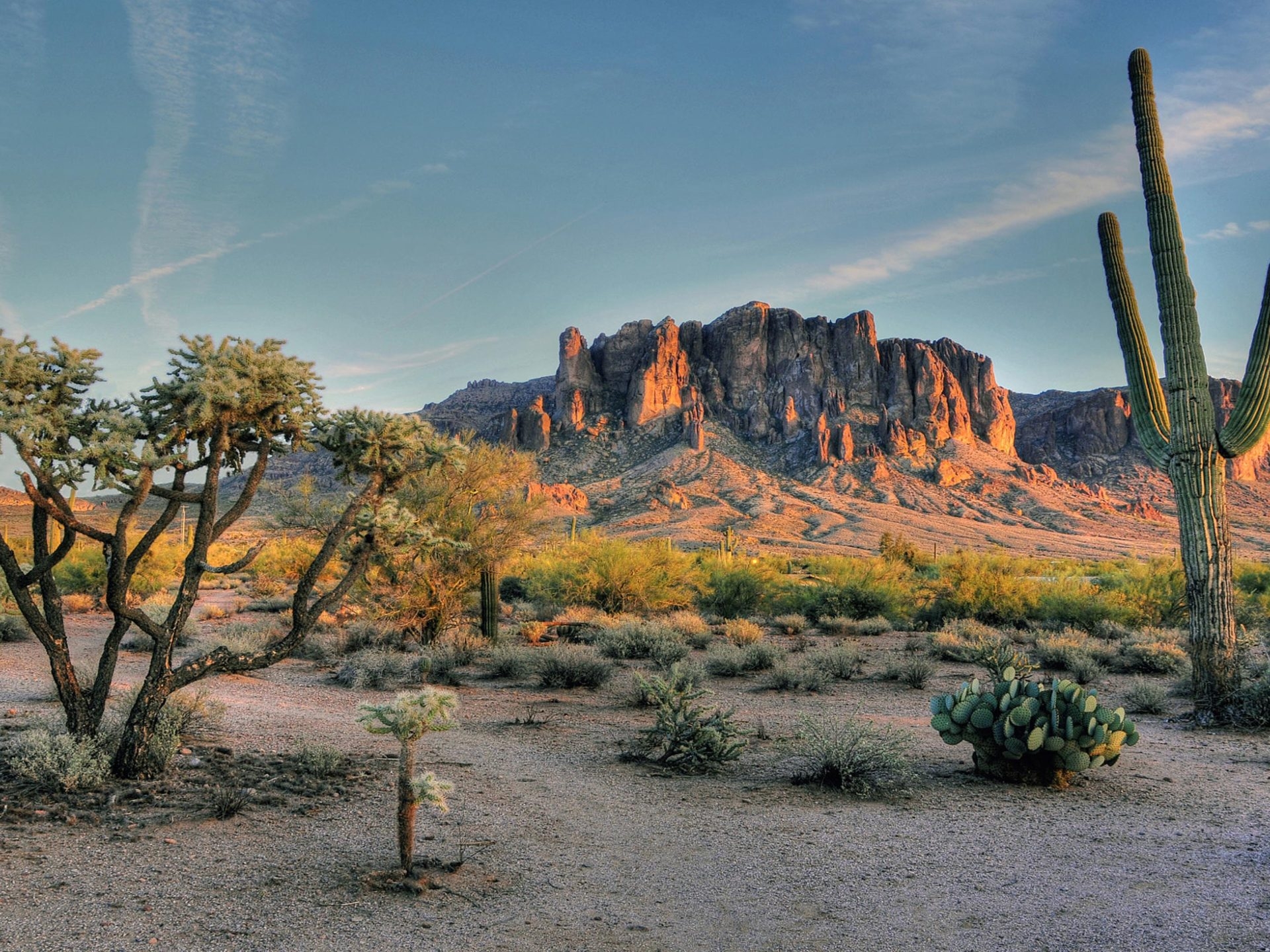 1920x1440 Superstition Mountains Mountain Range In Field Phoenix Arizona Usa Landscape Desert Landscapes Download All 4k Wallpaper Image For Your Desktop Background, Wallpaper13.com, Desktop