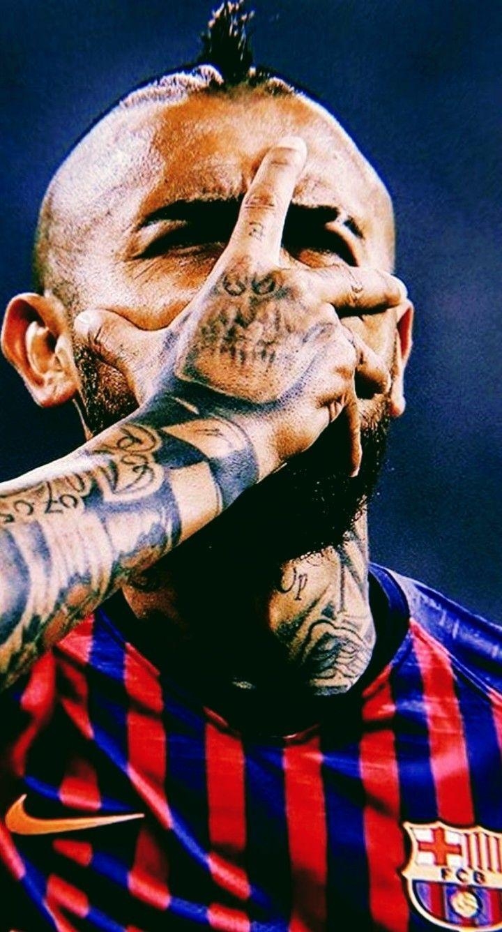 720x1340 El rey Arturo Vidal médicampiste del FC Barcelona #barca #vidal #rey, Phone