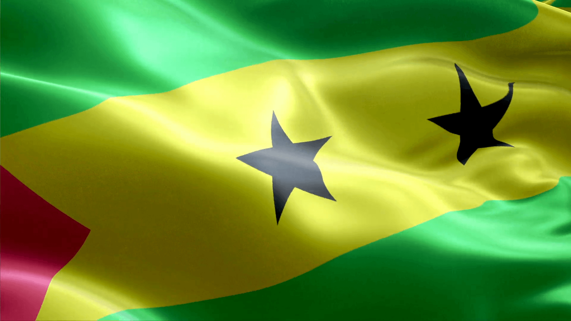 1920x1080 Country Flag Sao Tome and Principe Motion Background, Desktop