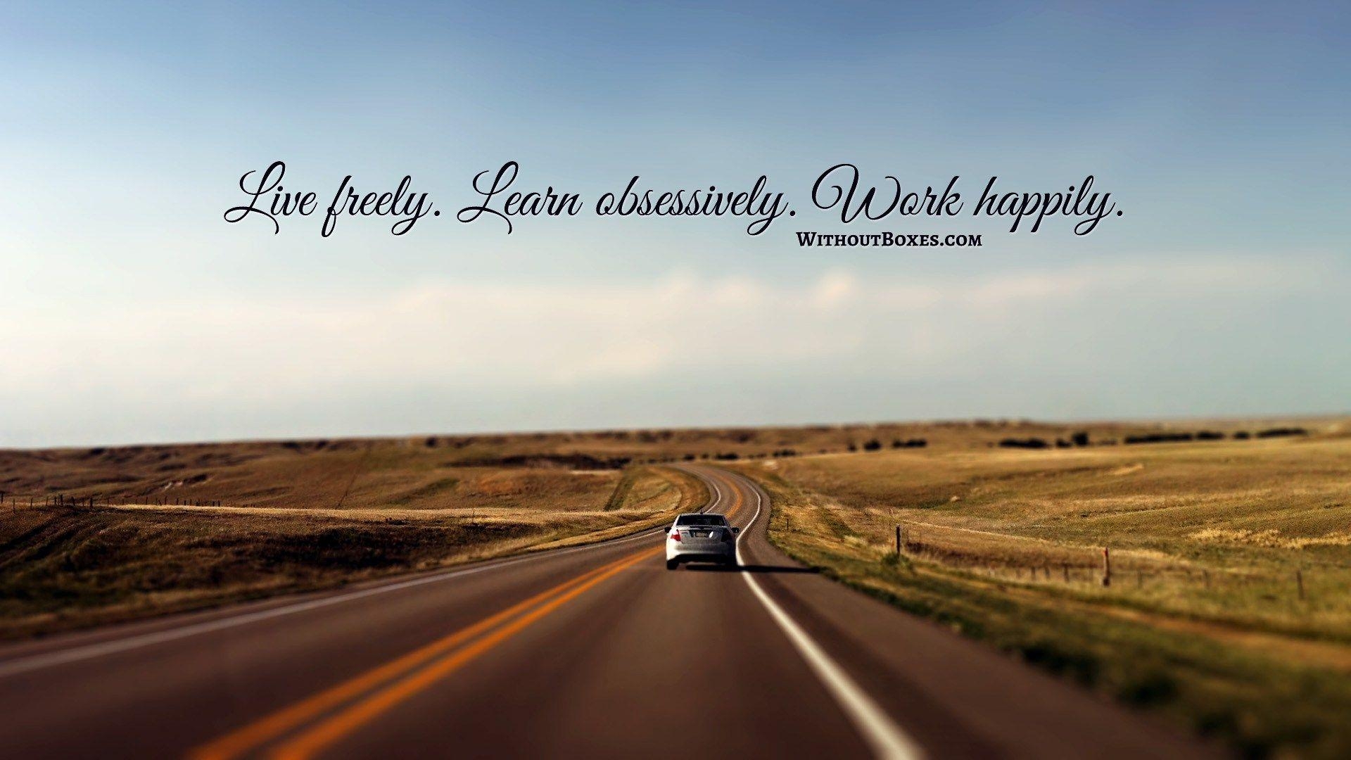 1920x1080 Free Inspirational Wallpaper: The Open Road, Desktop