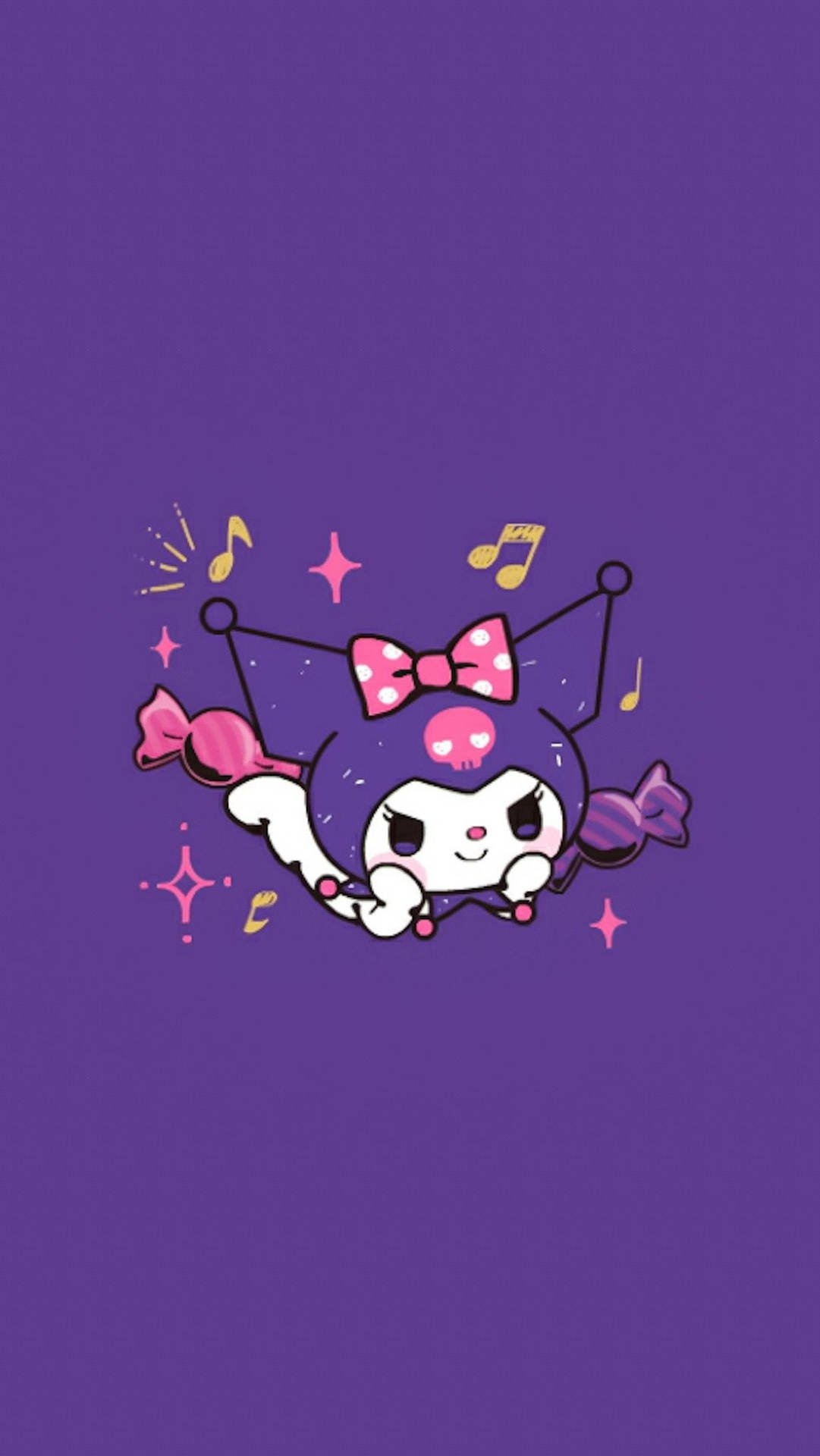 1090x1920 Download Rival Of My Melody Kuromi Violet Wallpaper, Phone