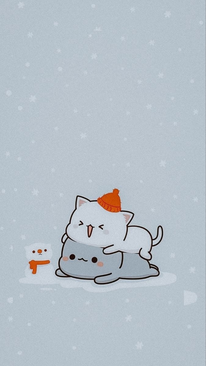 680x1200 Mochi Peach Cat Wallpaper Download, Phone