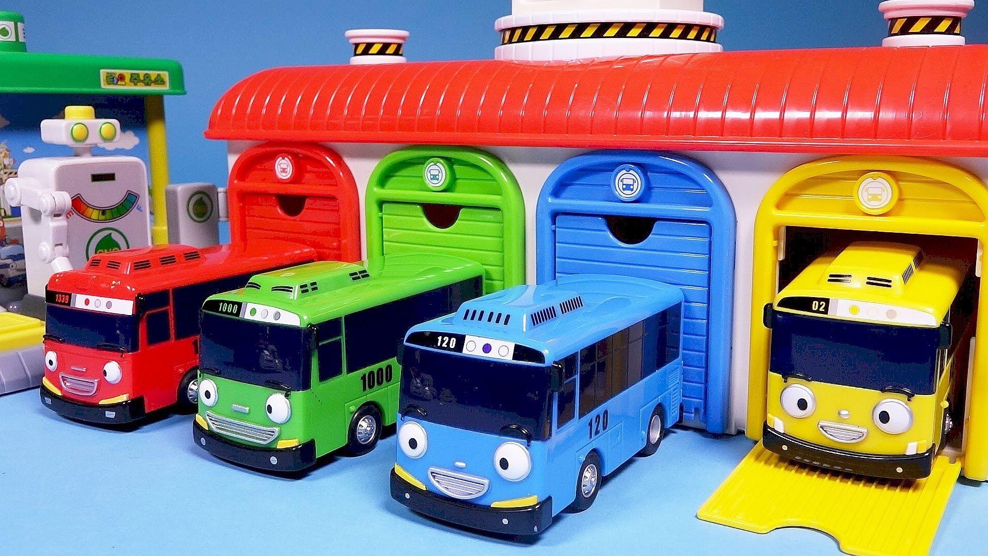 1920x1080 Tayo the little bus Garage and Gas station toys, Desktop