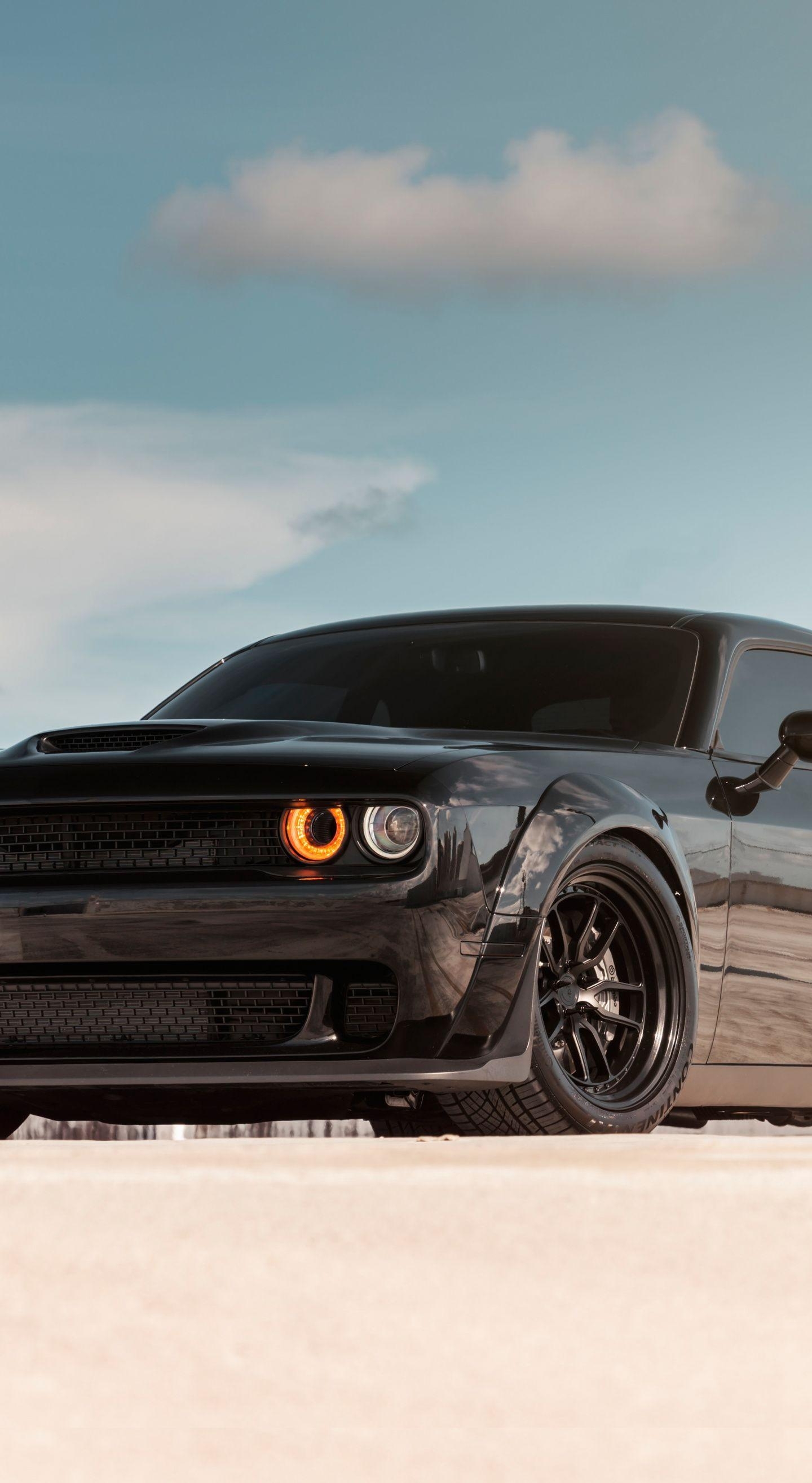 1440x2630 Dodge Challenger SRT, black car wallpaper. Dodge challenger srt, Dodge challenger, Challenger srt, Phone