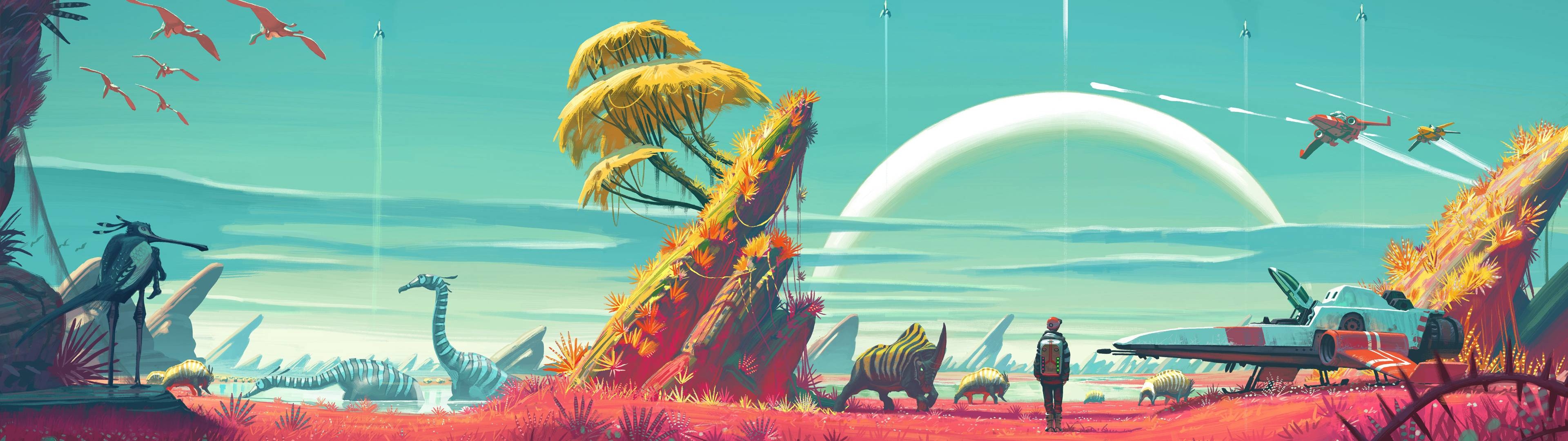 3840x1080 No Mans Sky, Dual Screen