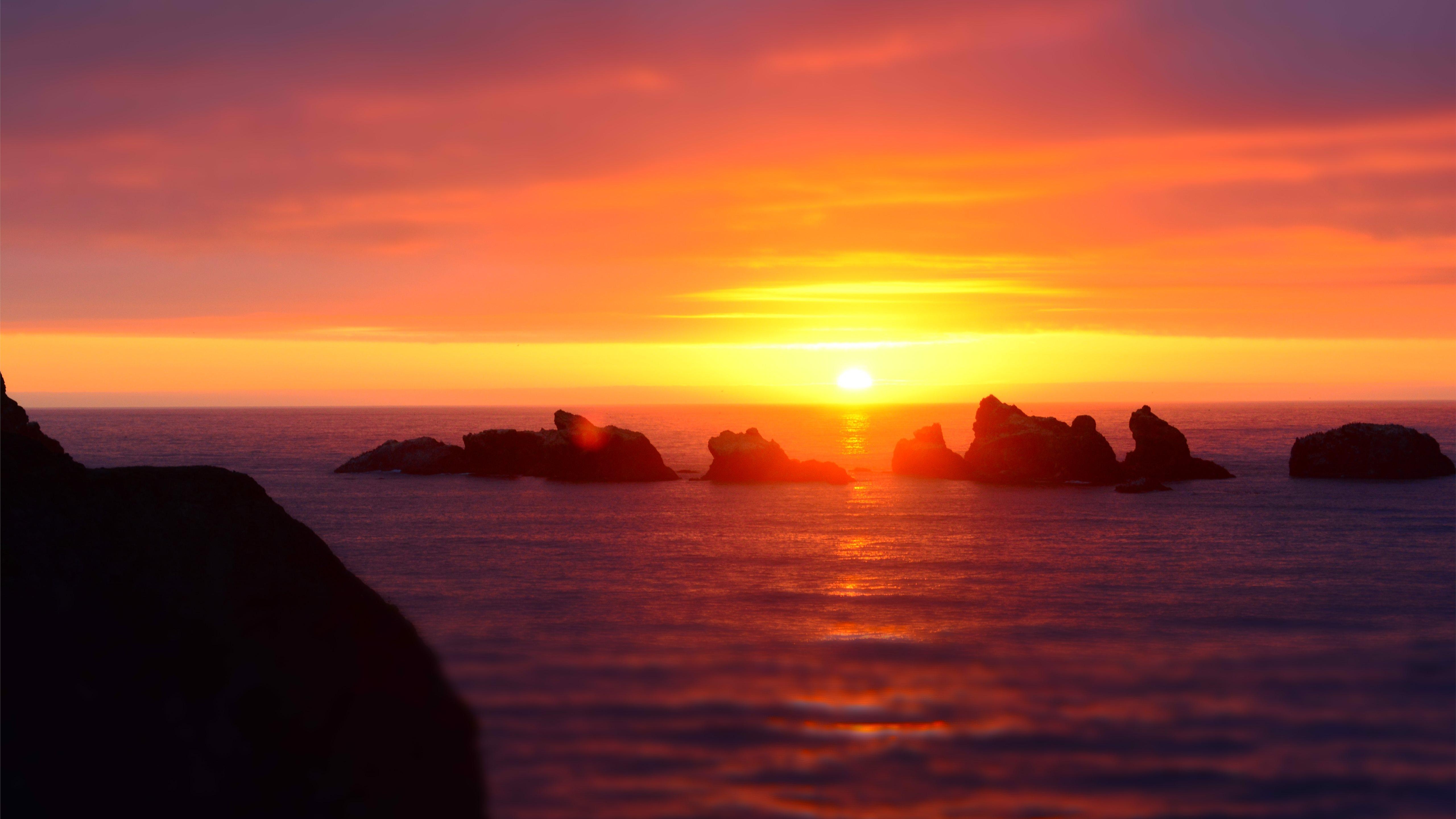 5120x2880 Bandon sunset over the oc. Mac Wallpaper Download. Free Mac, Desktop