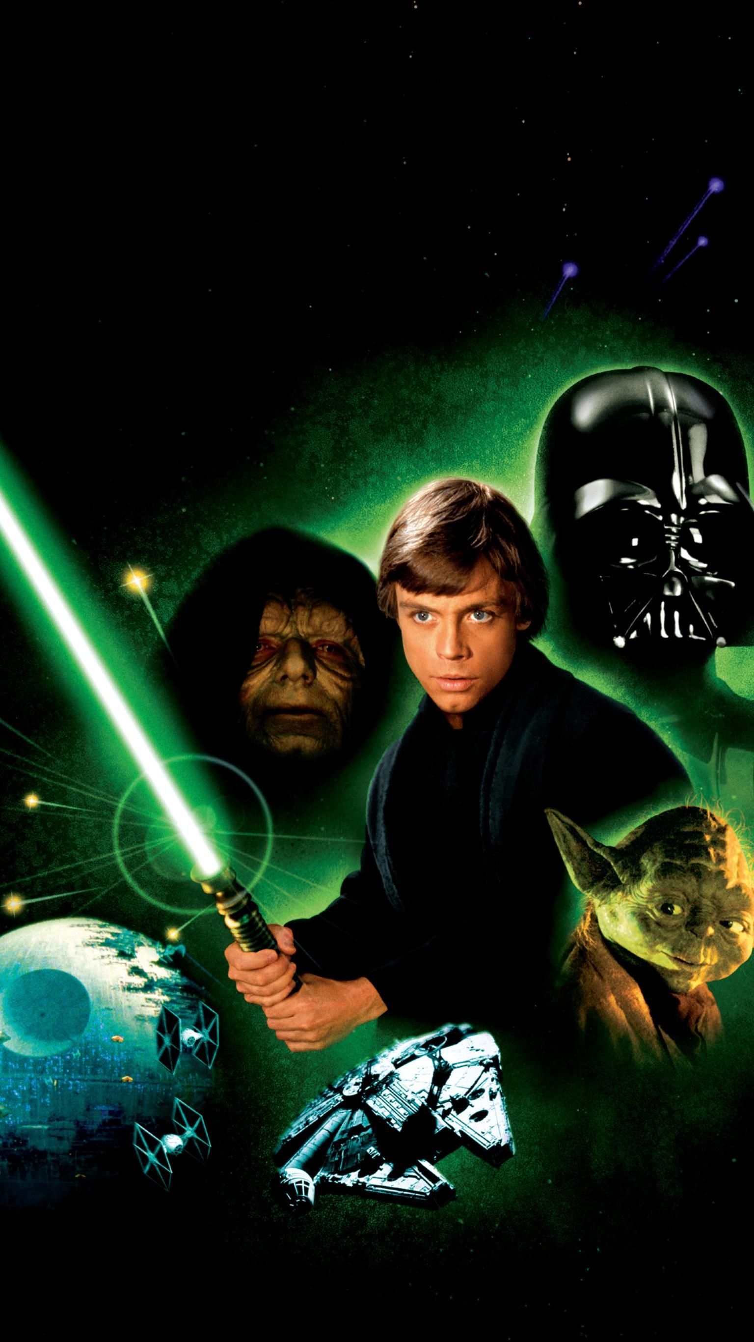 1540x2740 Return of the Jedi (1983) Phone Wallpaper. Moviemania. Star wars movies posters, Star wars image, Star wars episodes, Phone