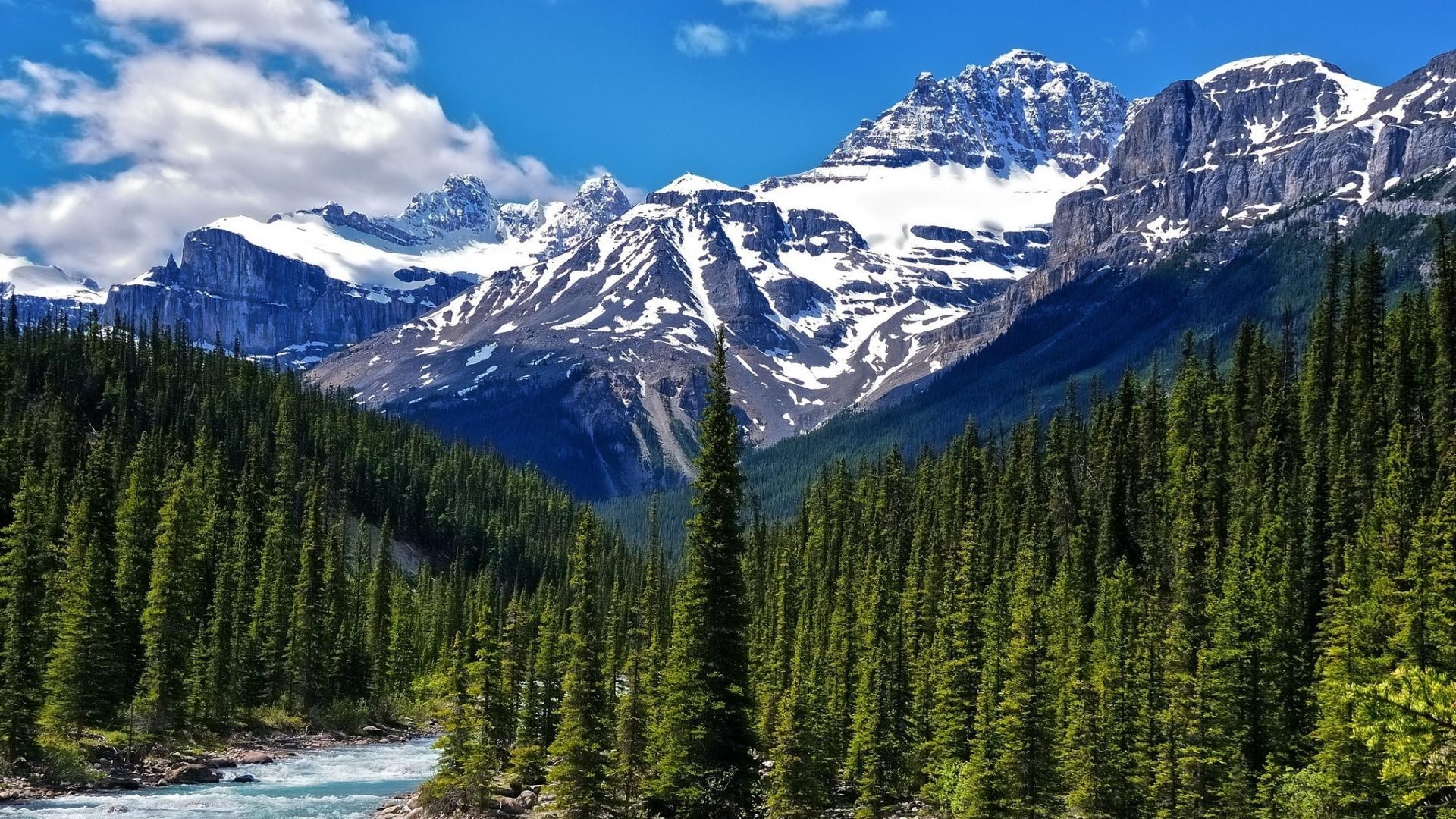 1920x1080 Alberta canada national park canadian rockies clouds wallpaper, Desktop